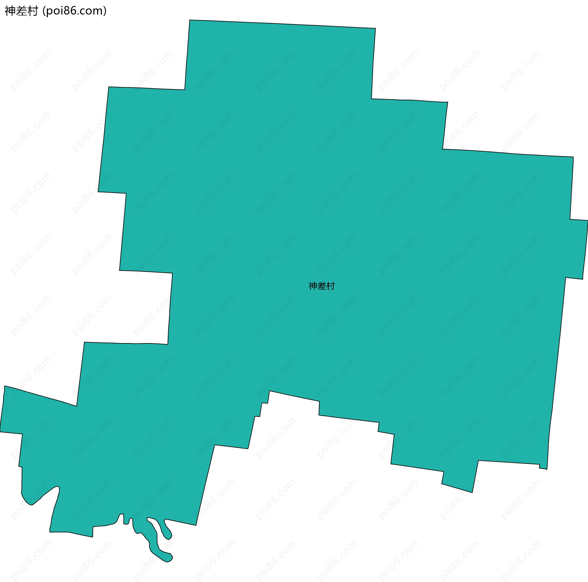 神差村边界地图