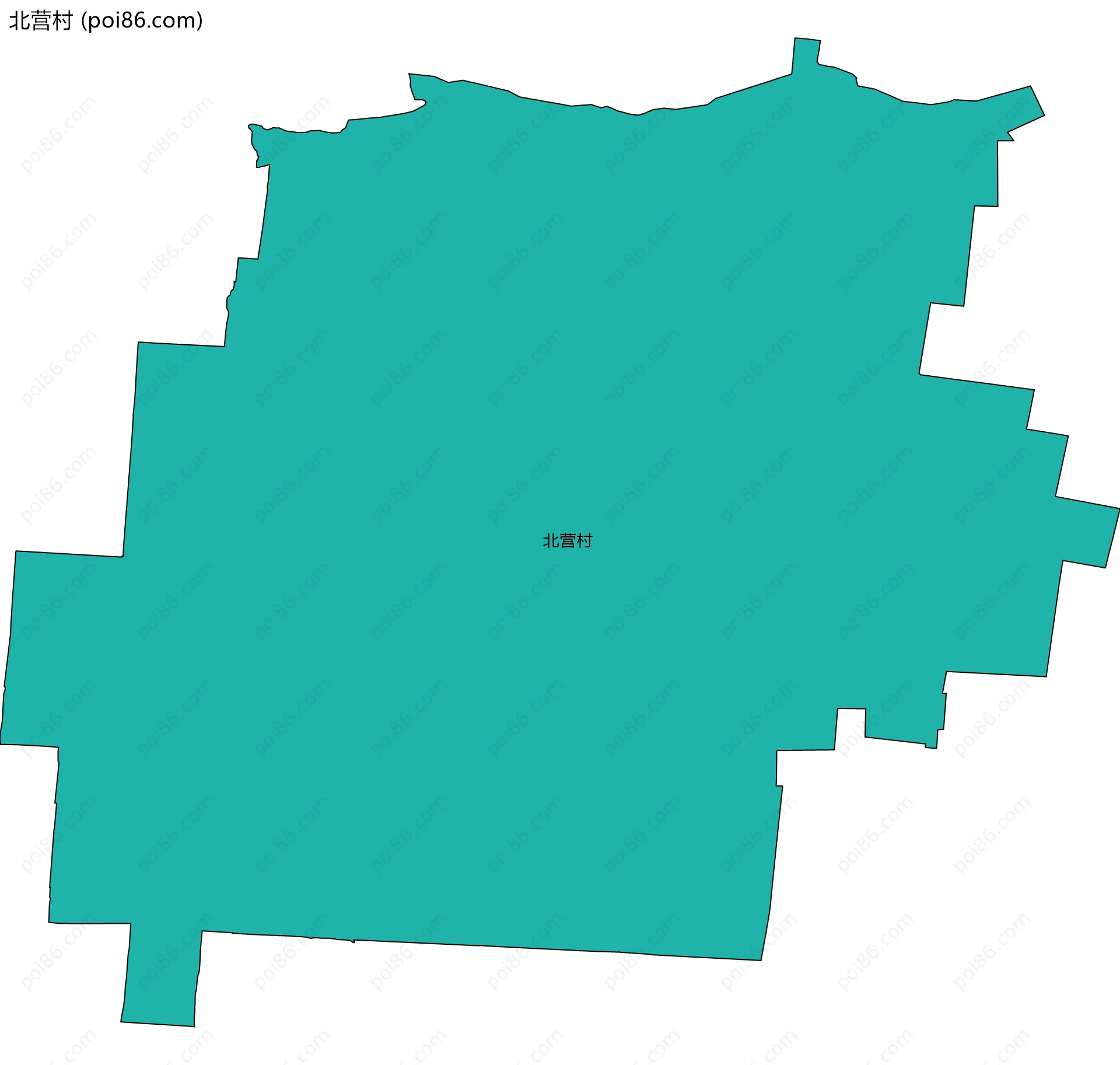 北营村边界地图