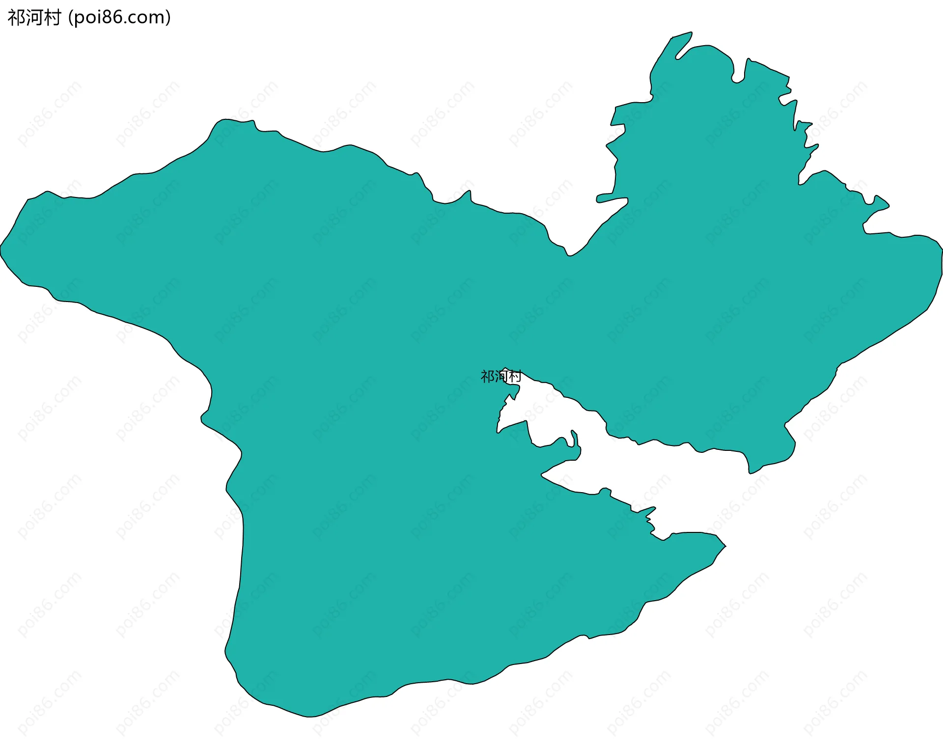 祁河村边界地图