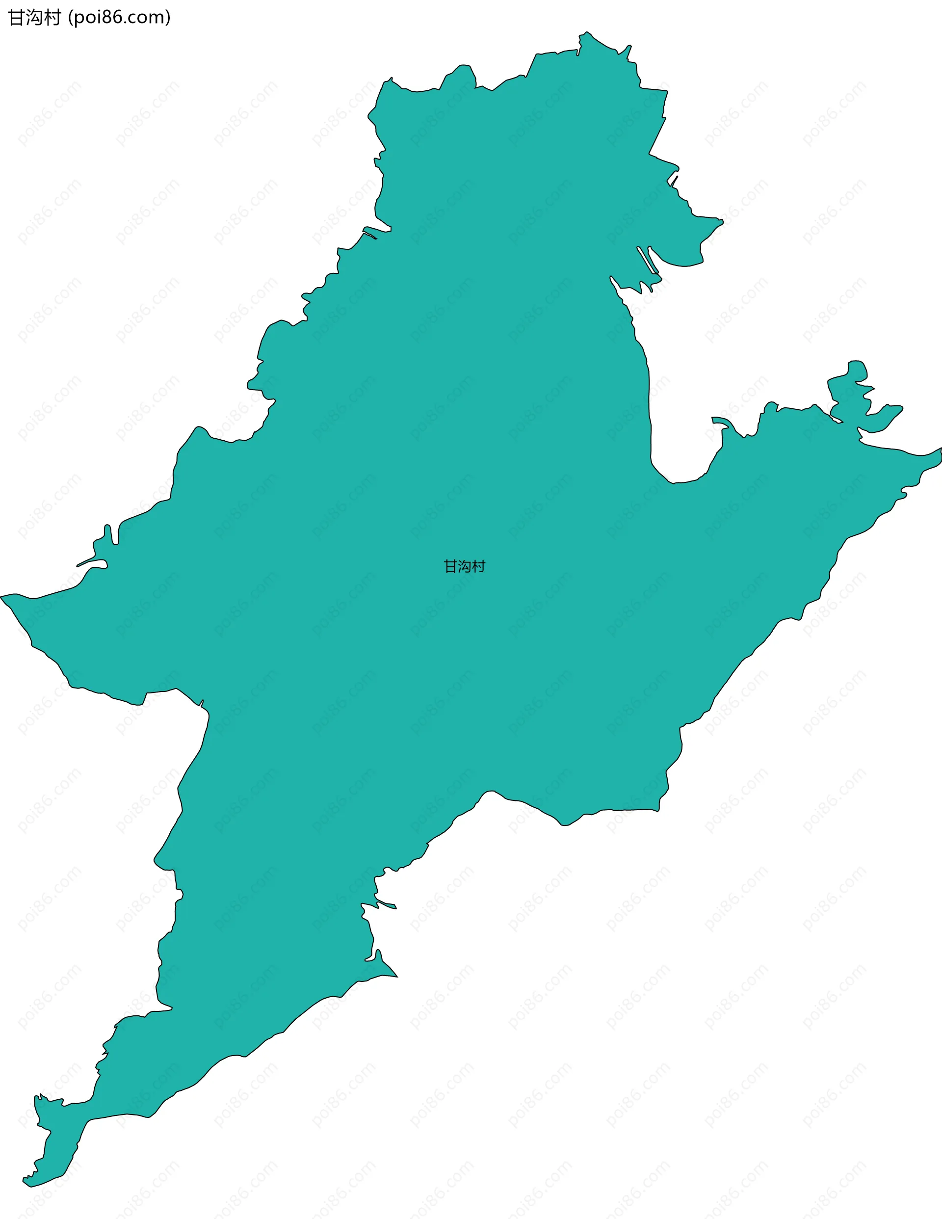 甘沟村边界地图