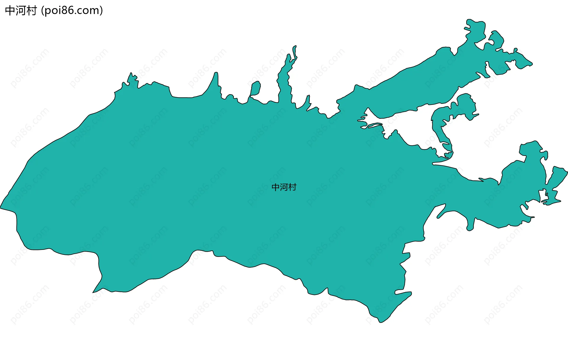 中河村边界地图