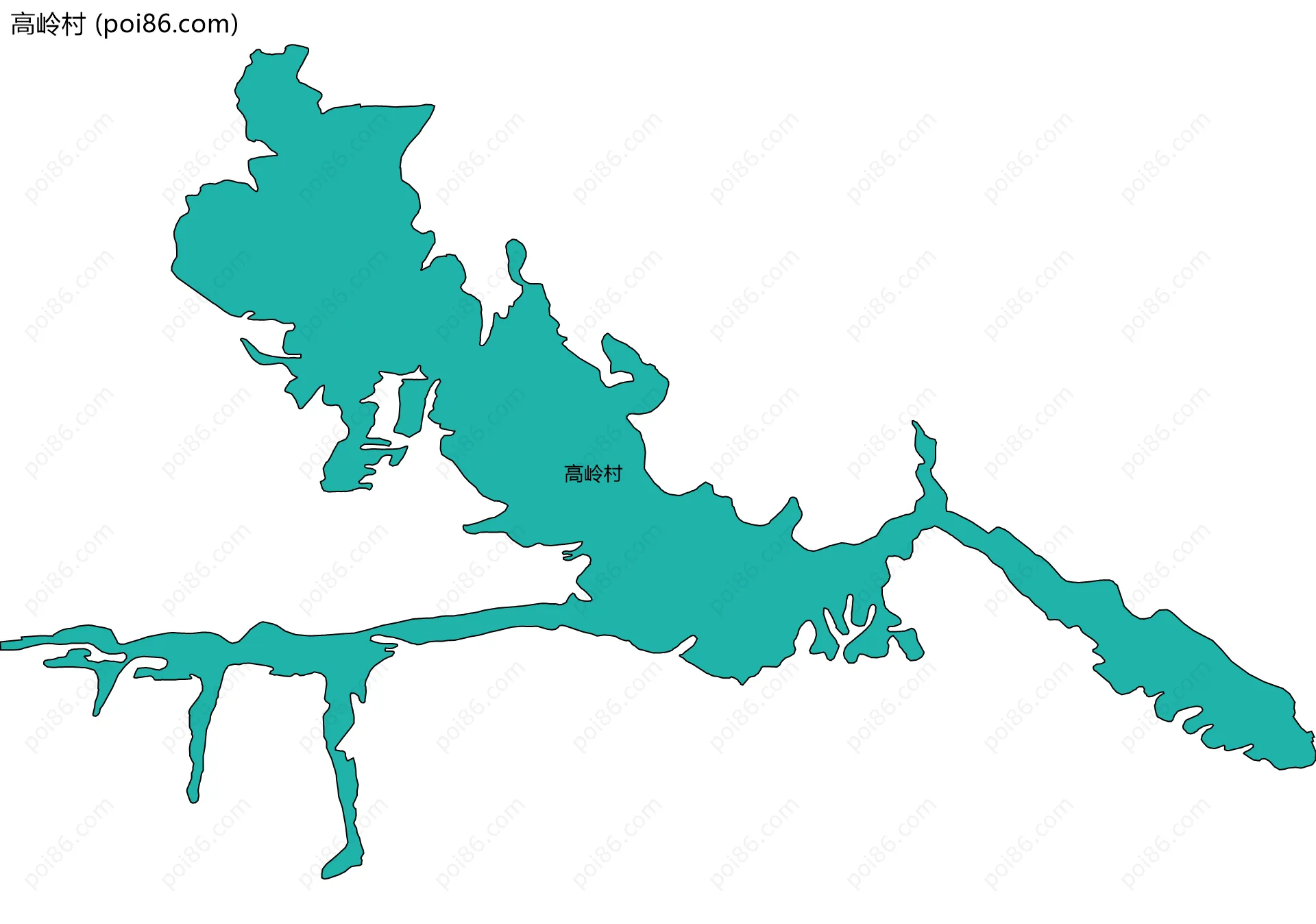 高岭村边界地图