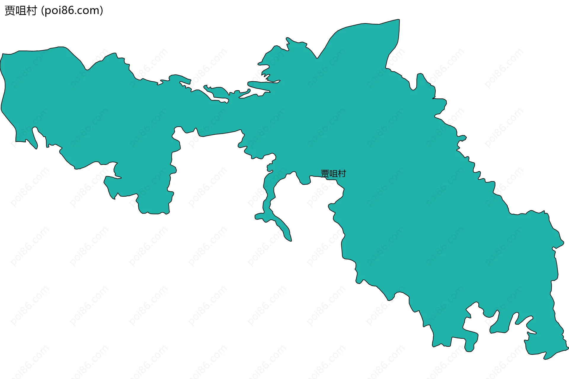 贾咀村边界地图