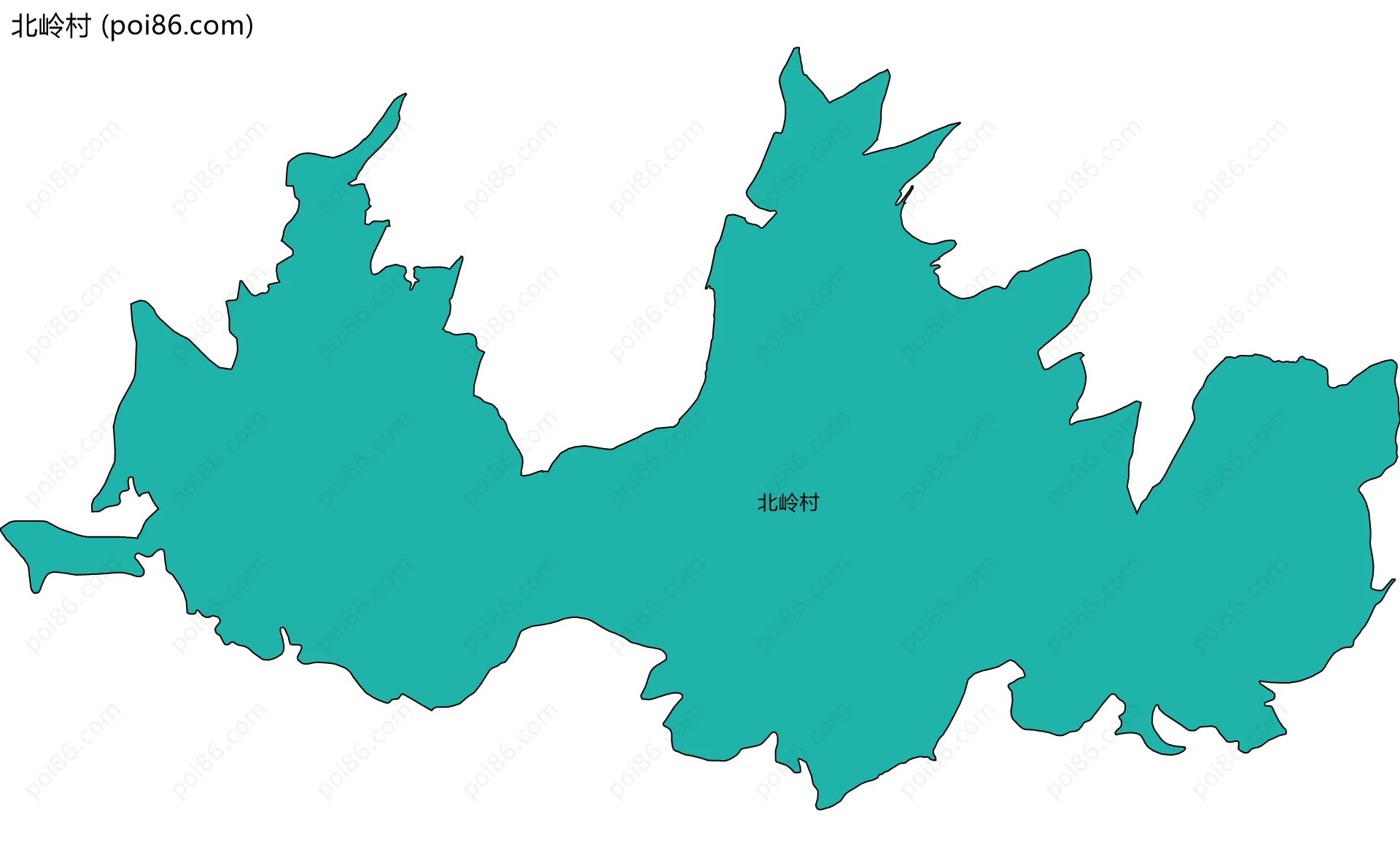 北岭村边界地图