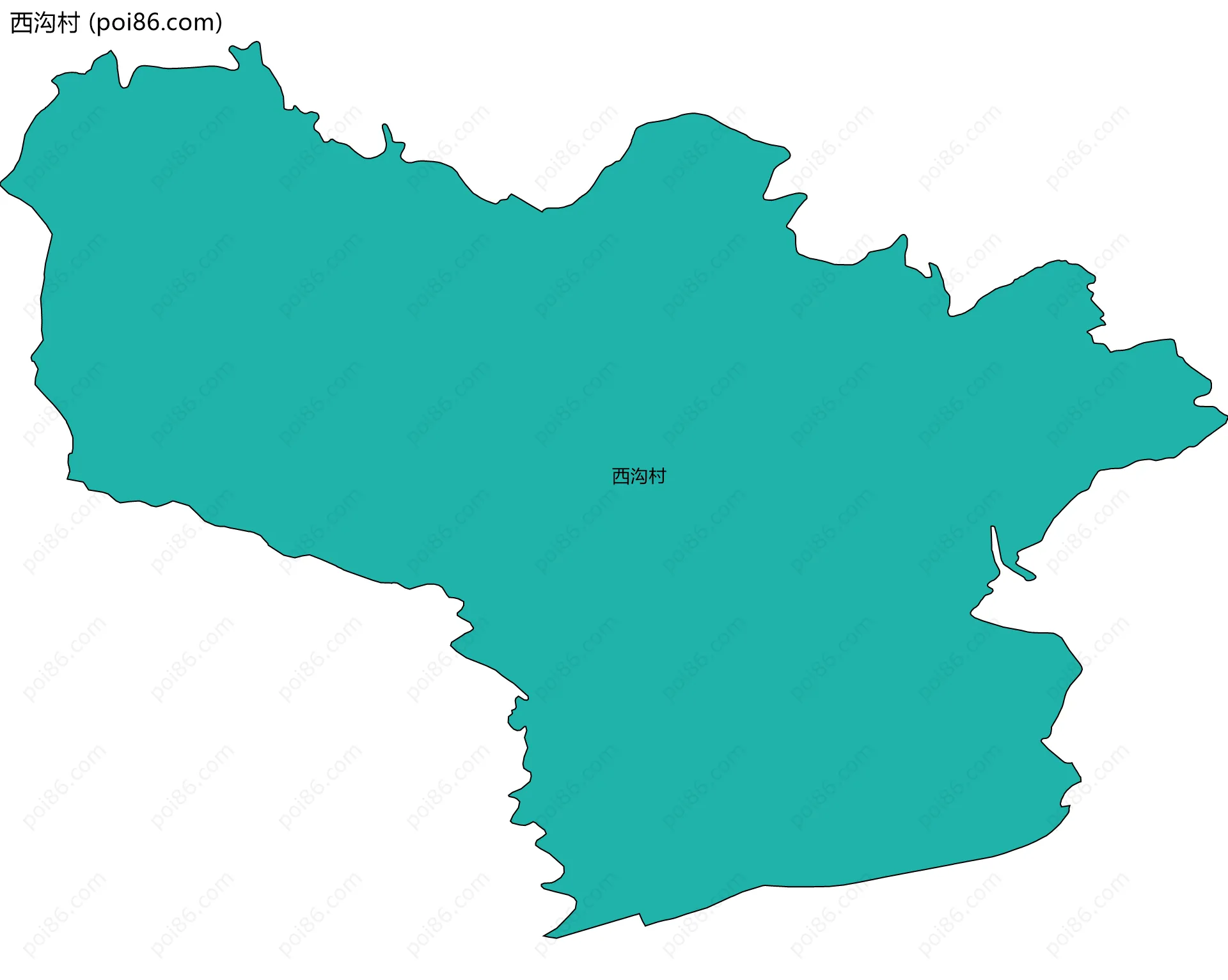 西沟村边界地图