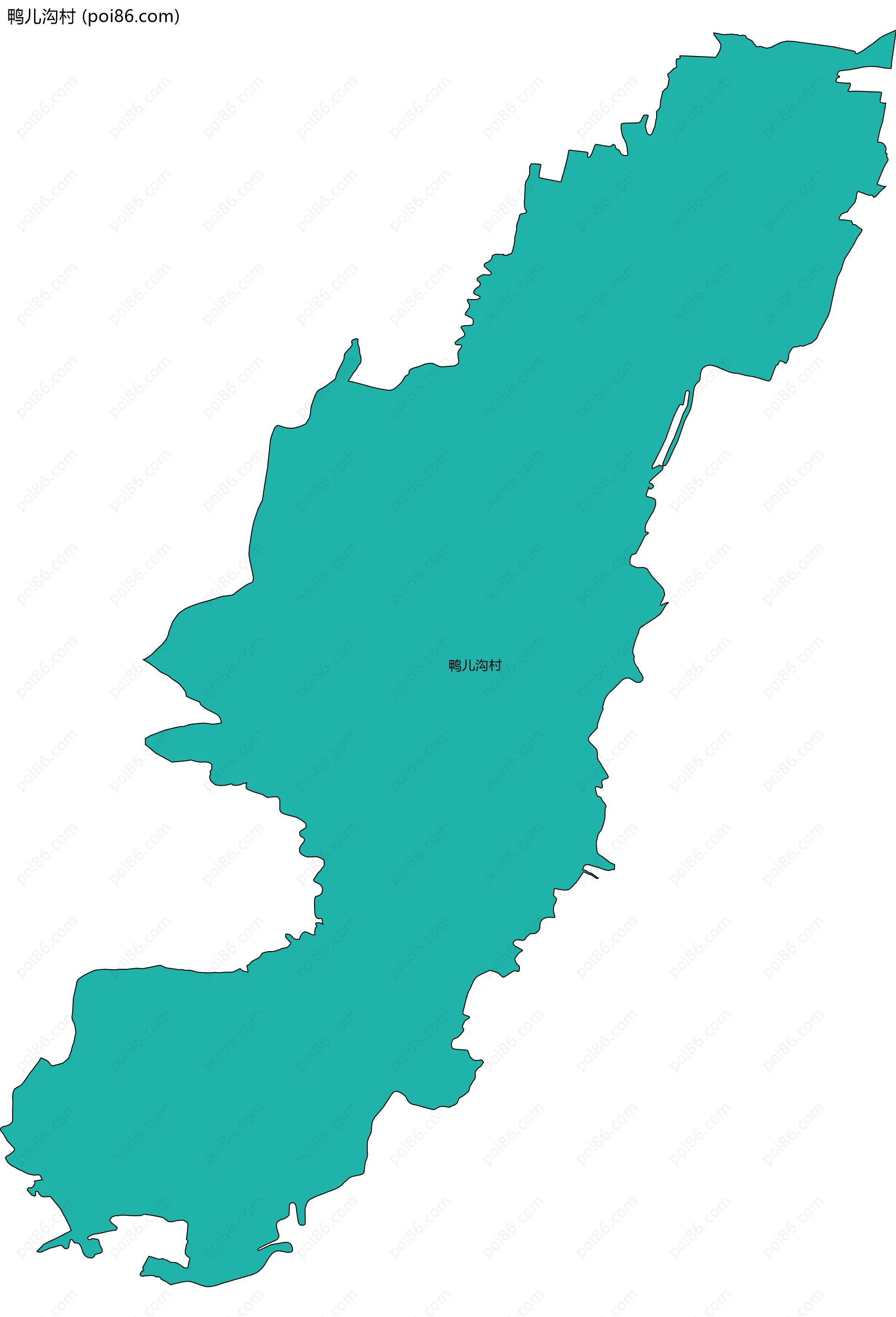 鸭儿沟村边界地图