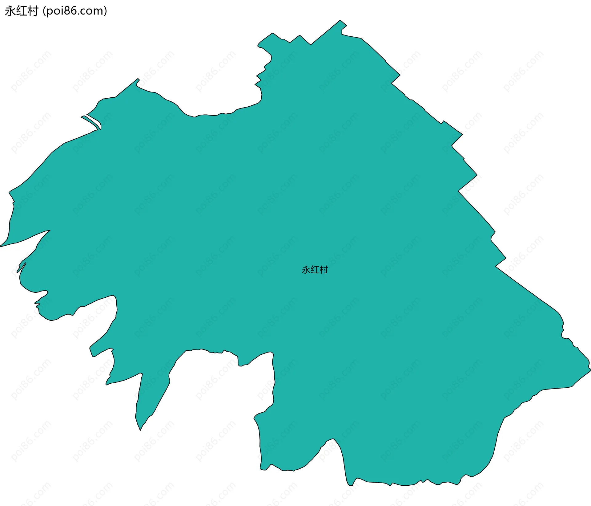 永红村边界地图