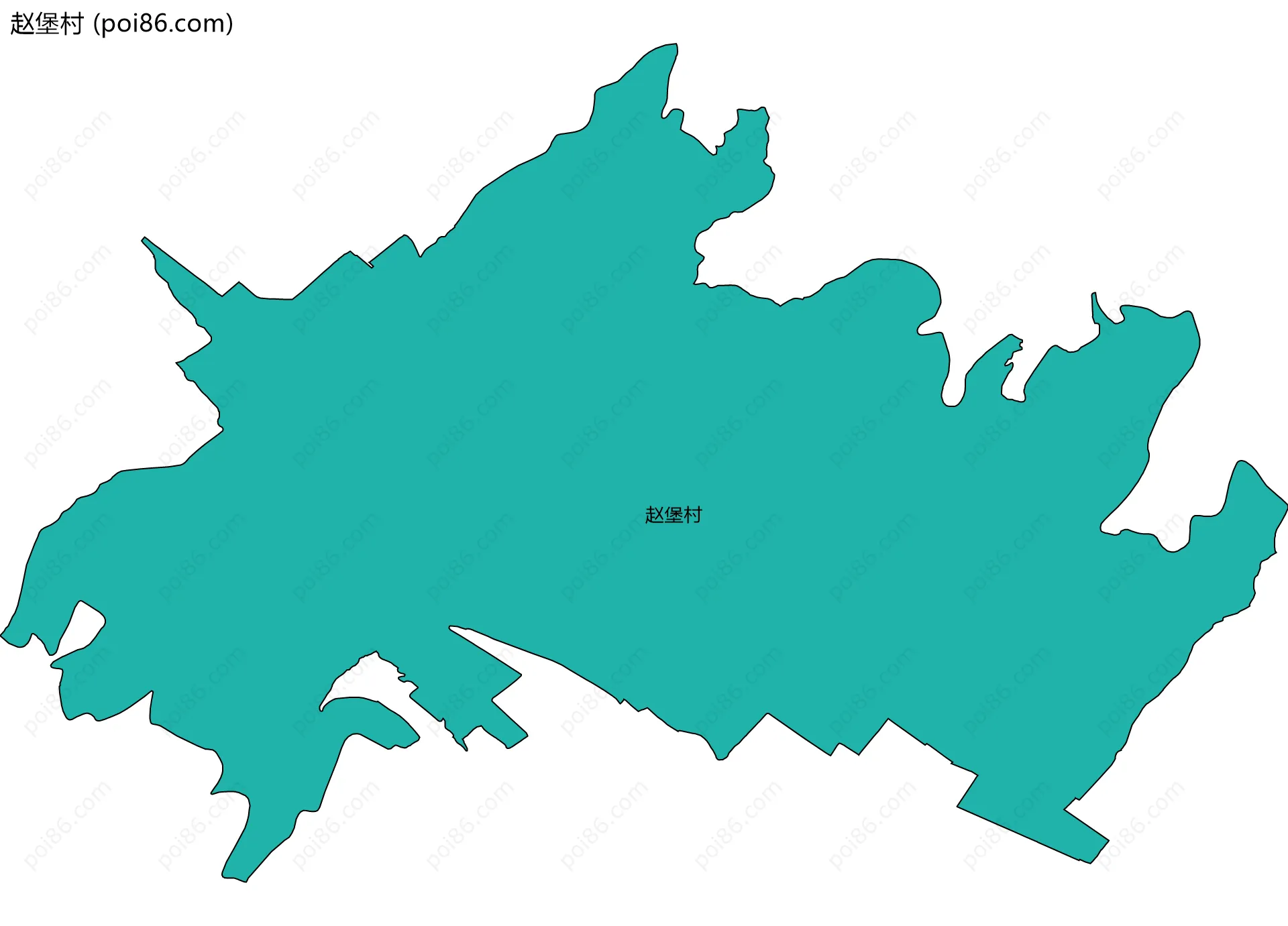 赵堡村边界地图