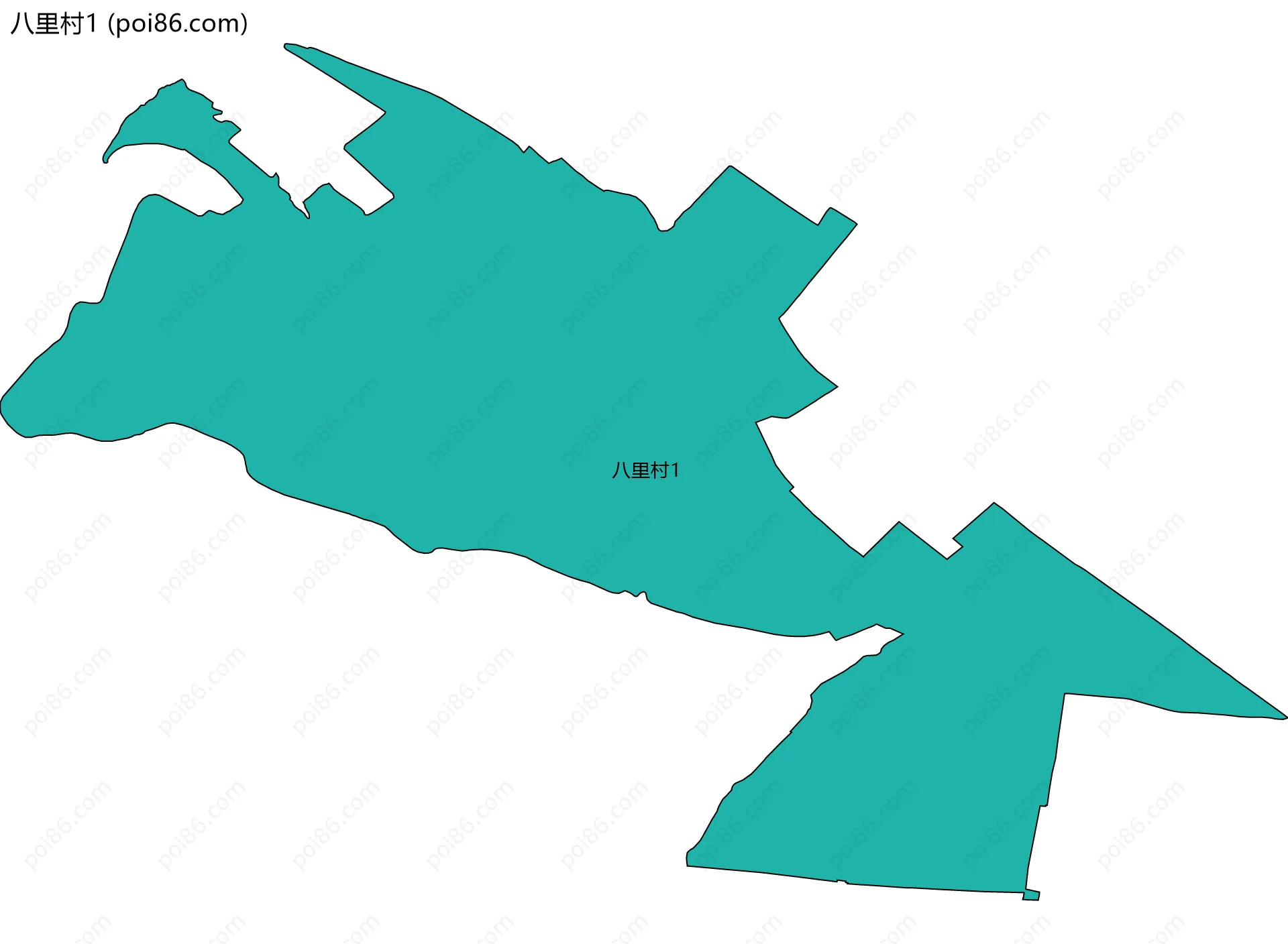 八里村1边界地图