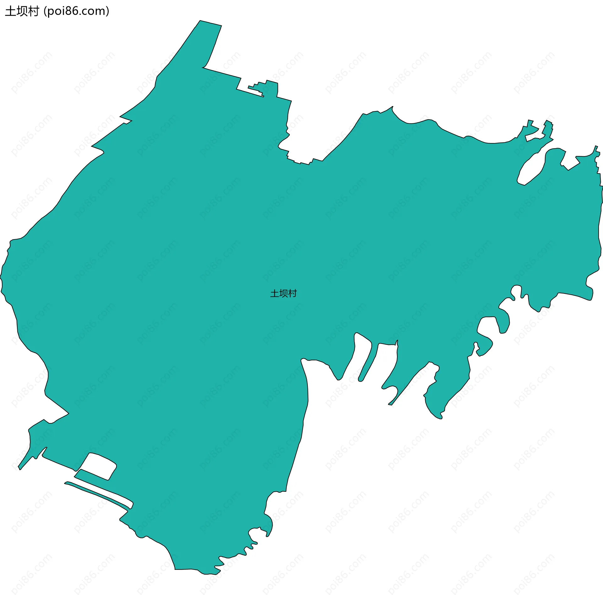 土坝村边界地图