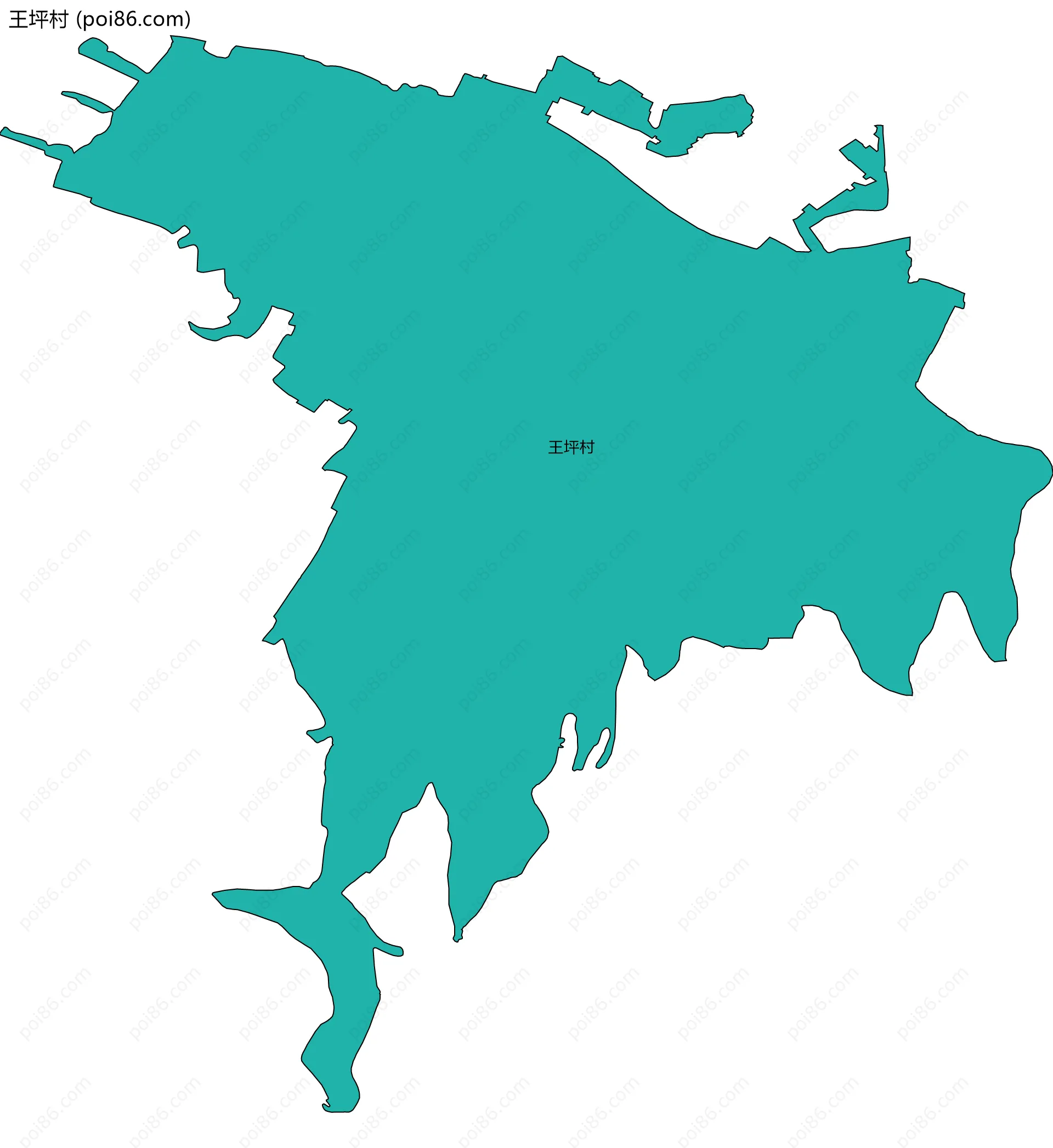 王坪村边界地图