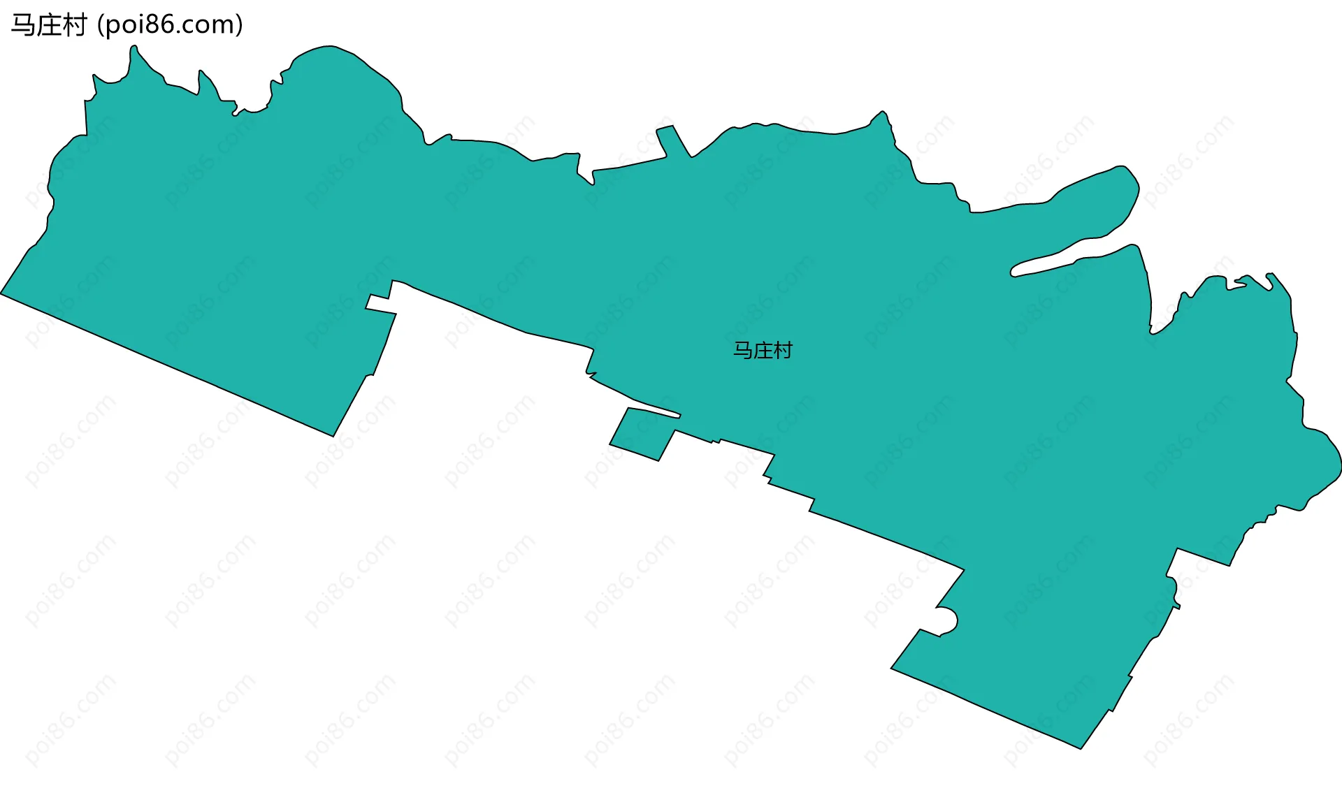 马庄村边界地图