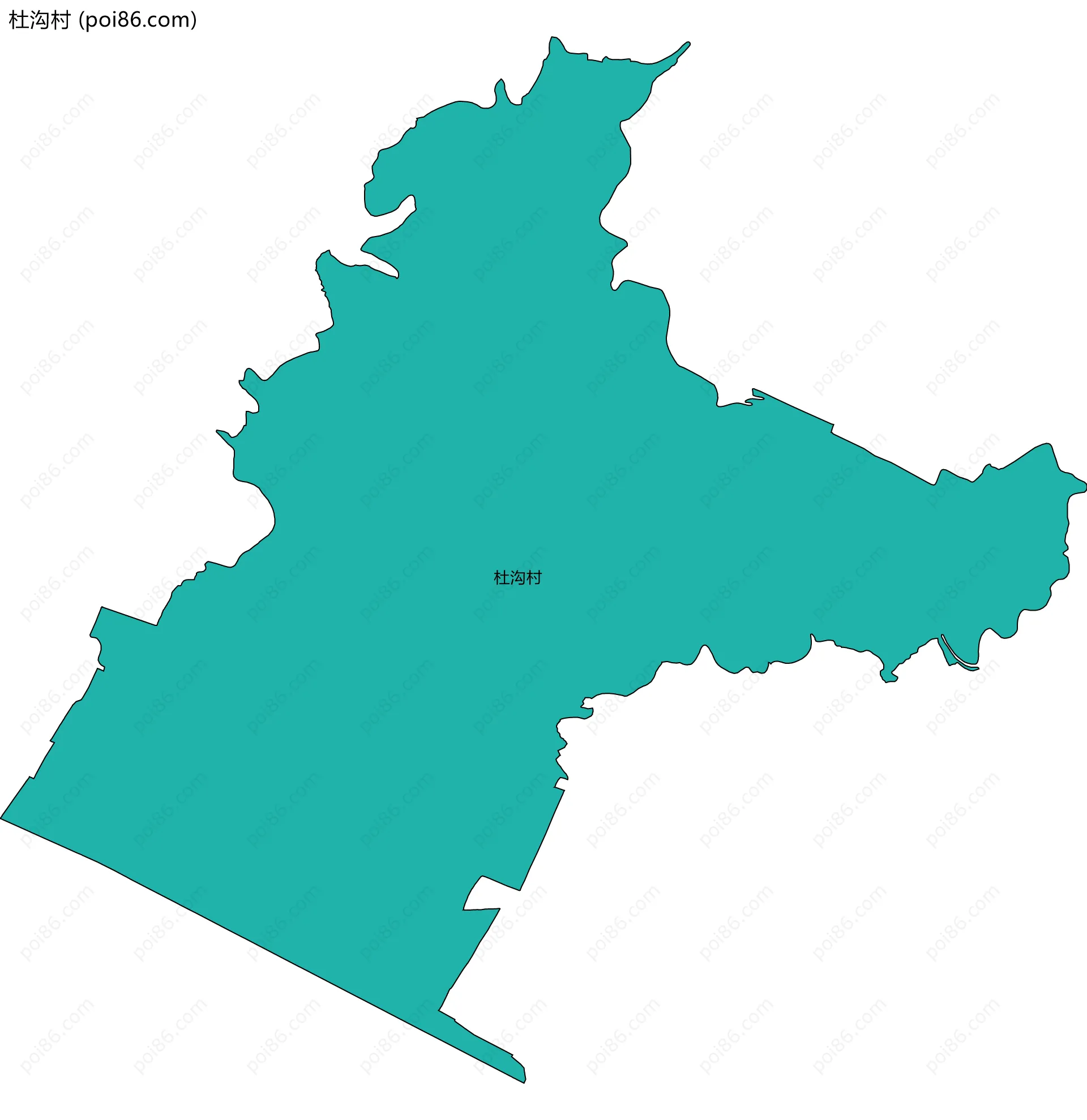 杜沟村边界地图