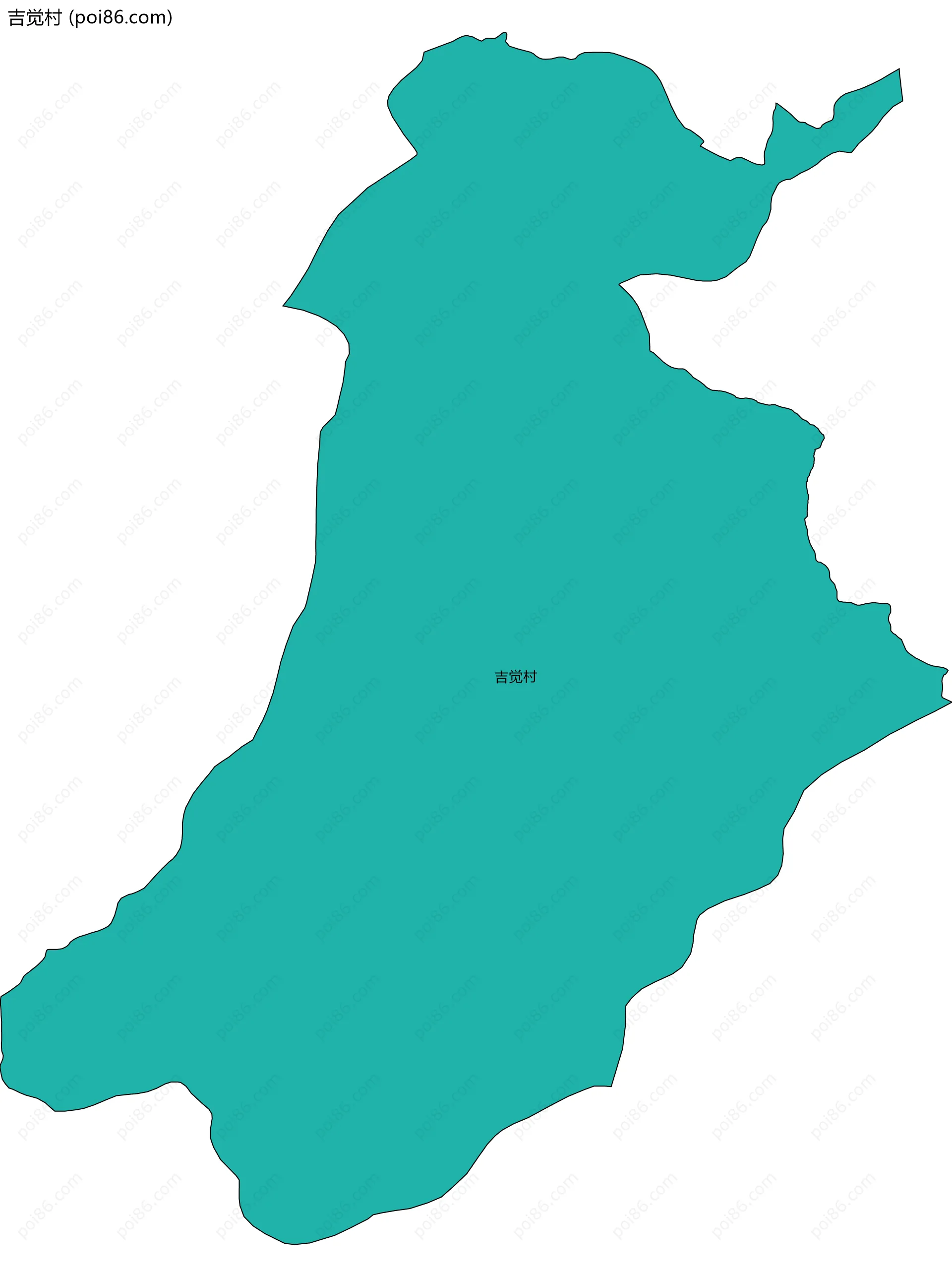 吉觉村边界地图