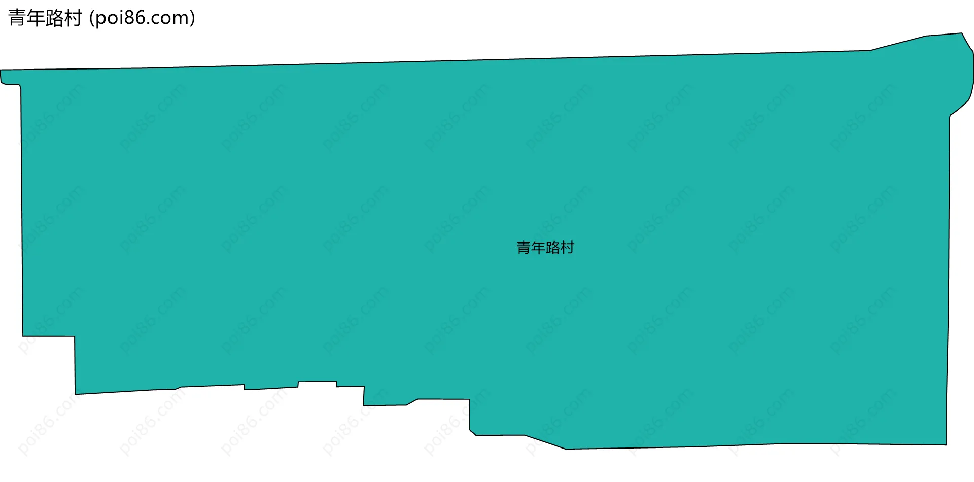 青年路村边界地图