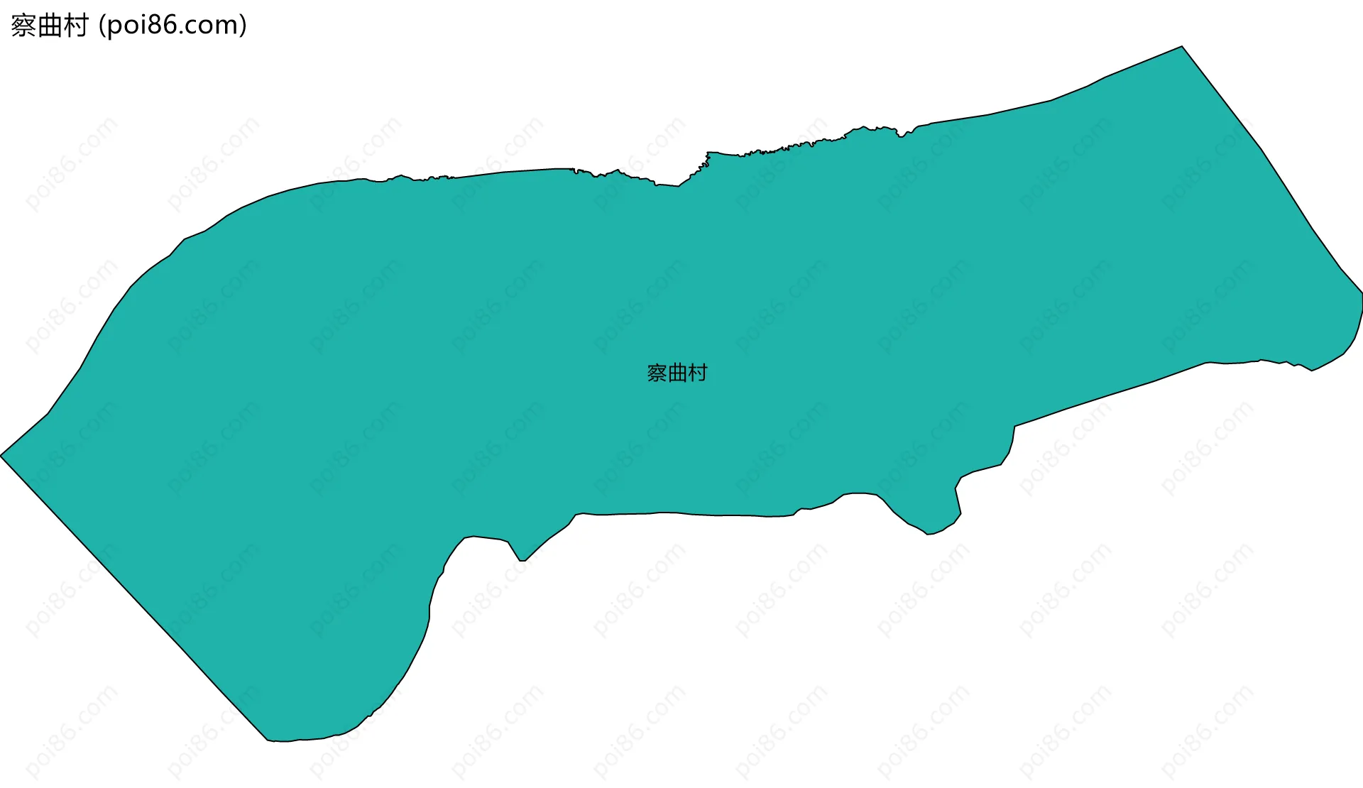 察曲村边界地图