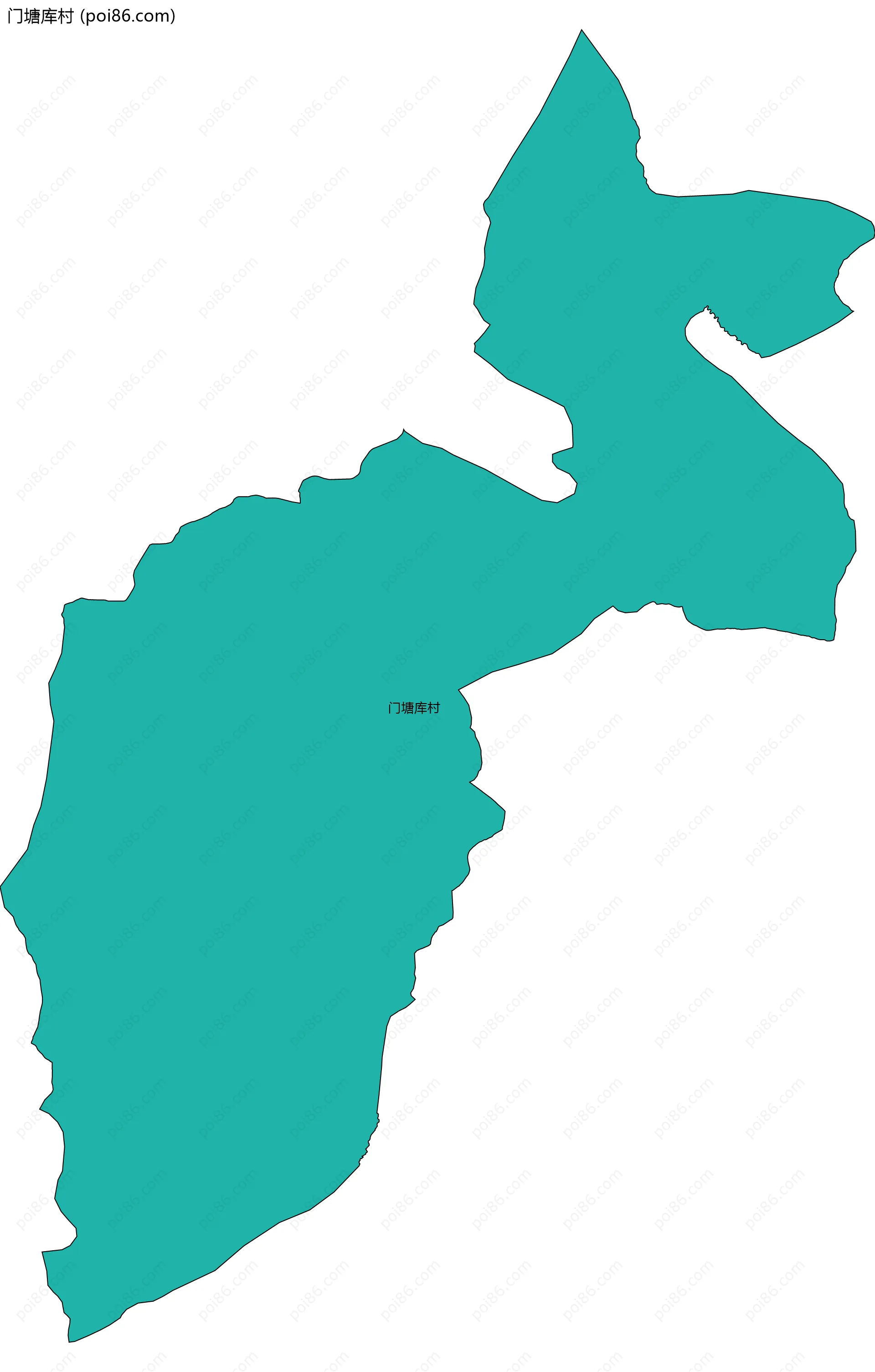 门塘库村边界地图