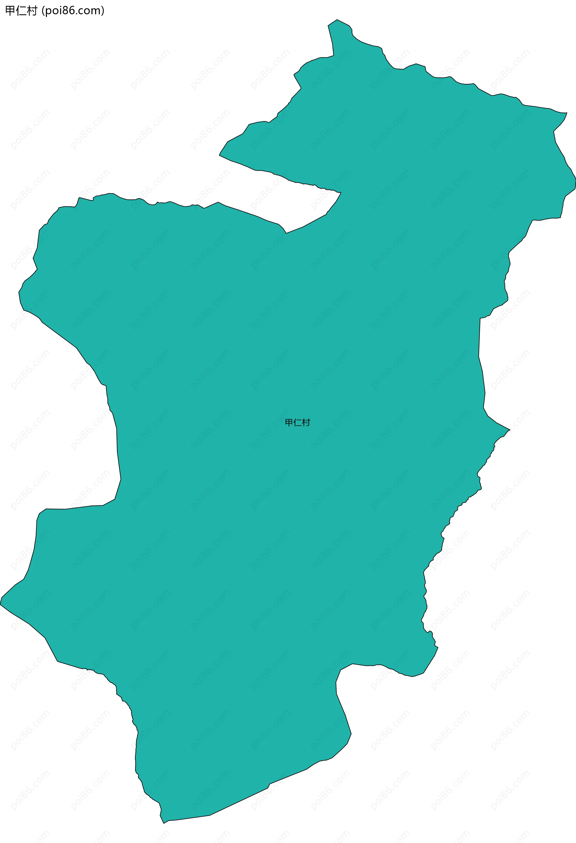 甲仁村边界地图