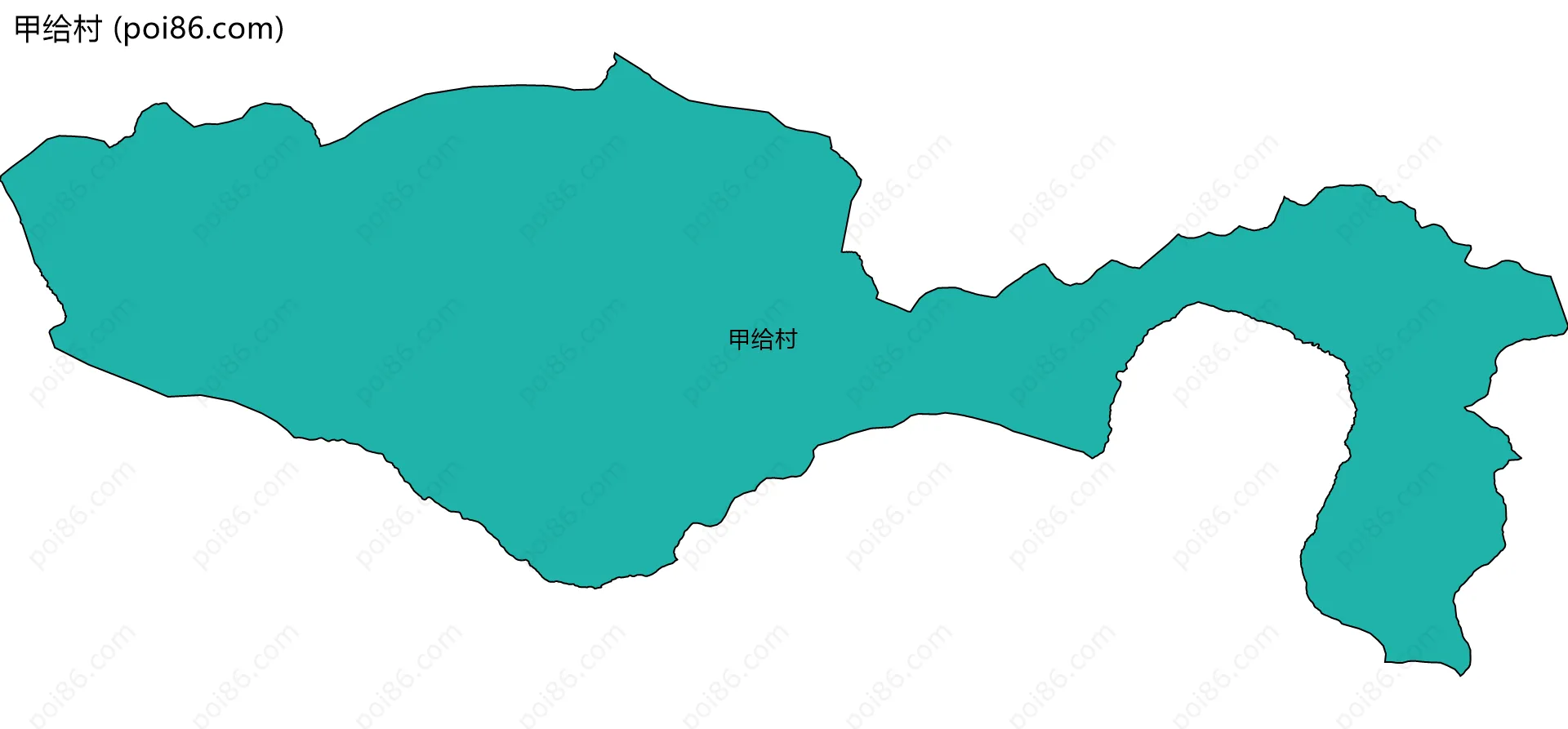 甲给村边界地图