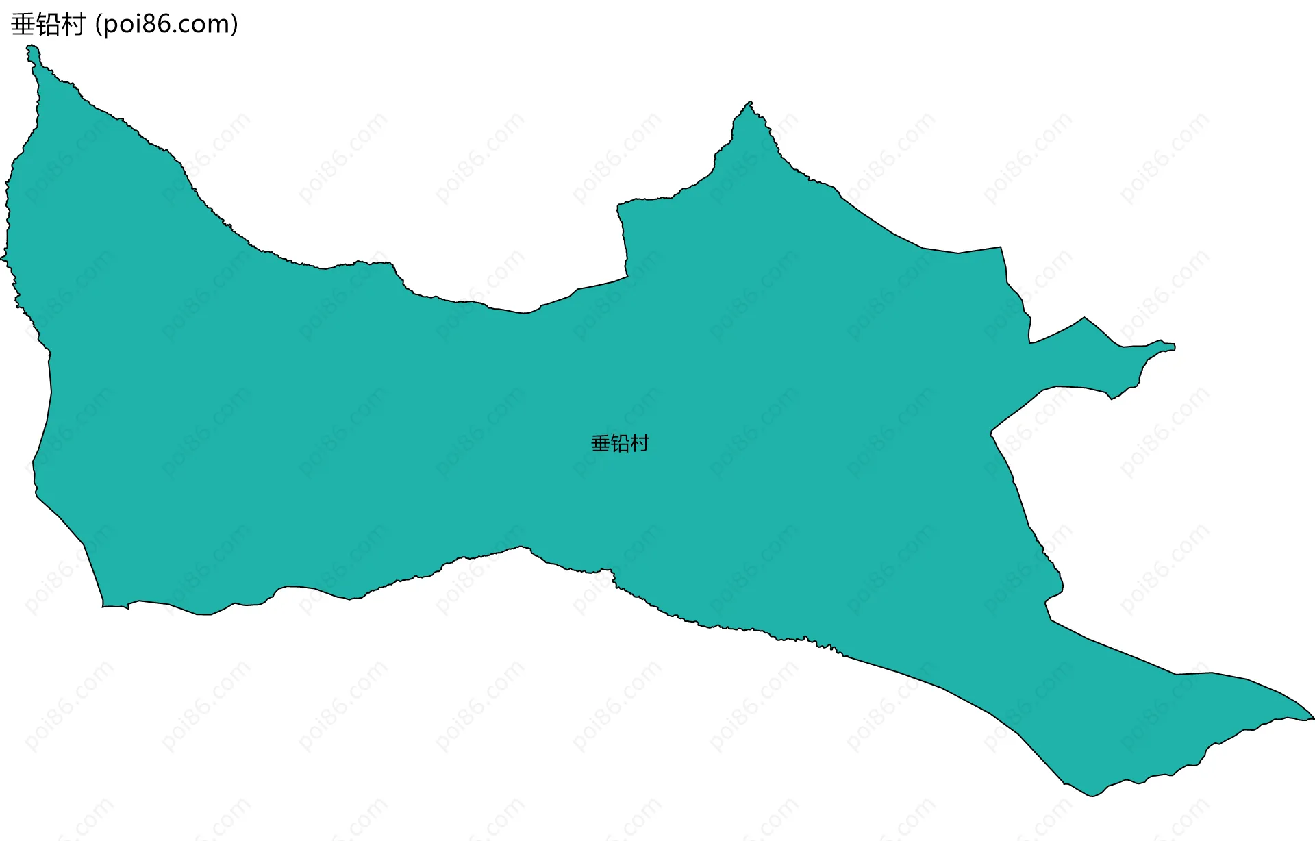 垂铅村边界地图