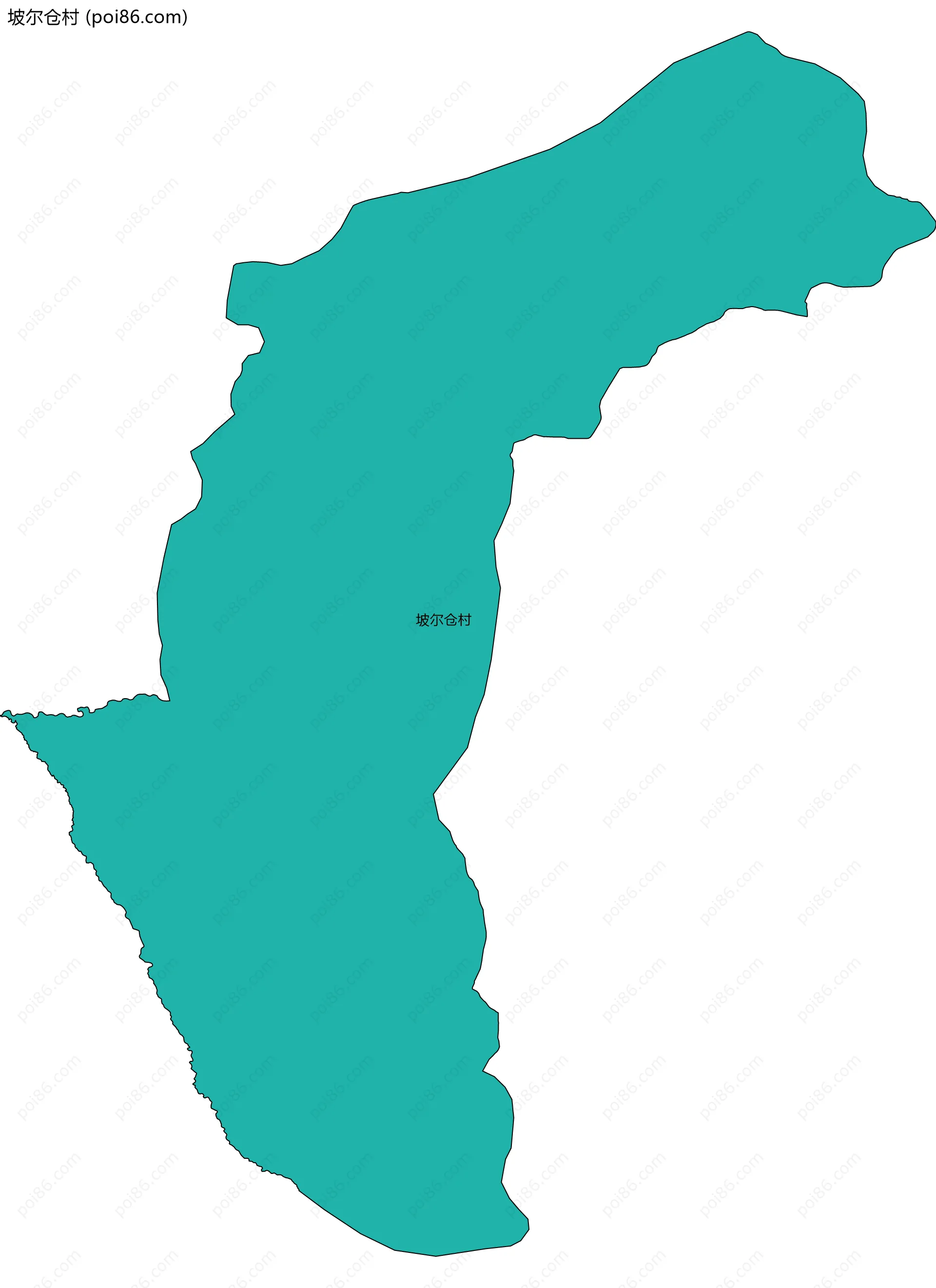 坡尔仓村边界地图