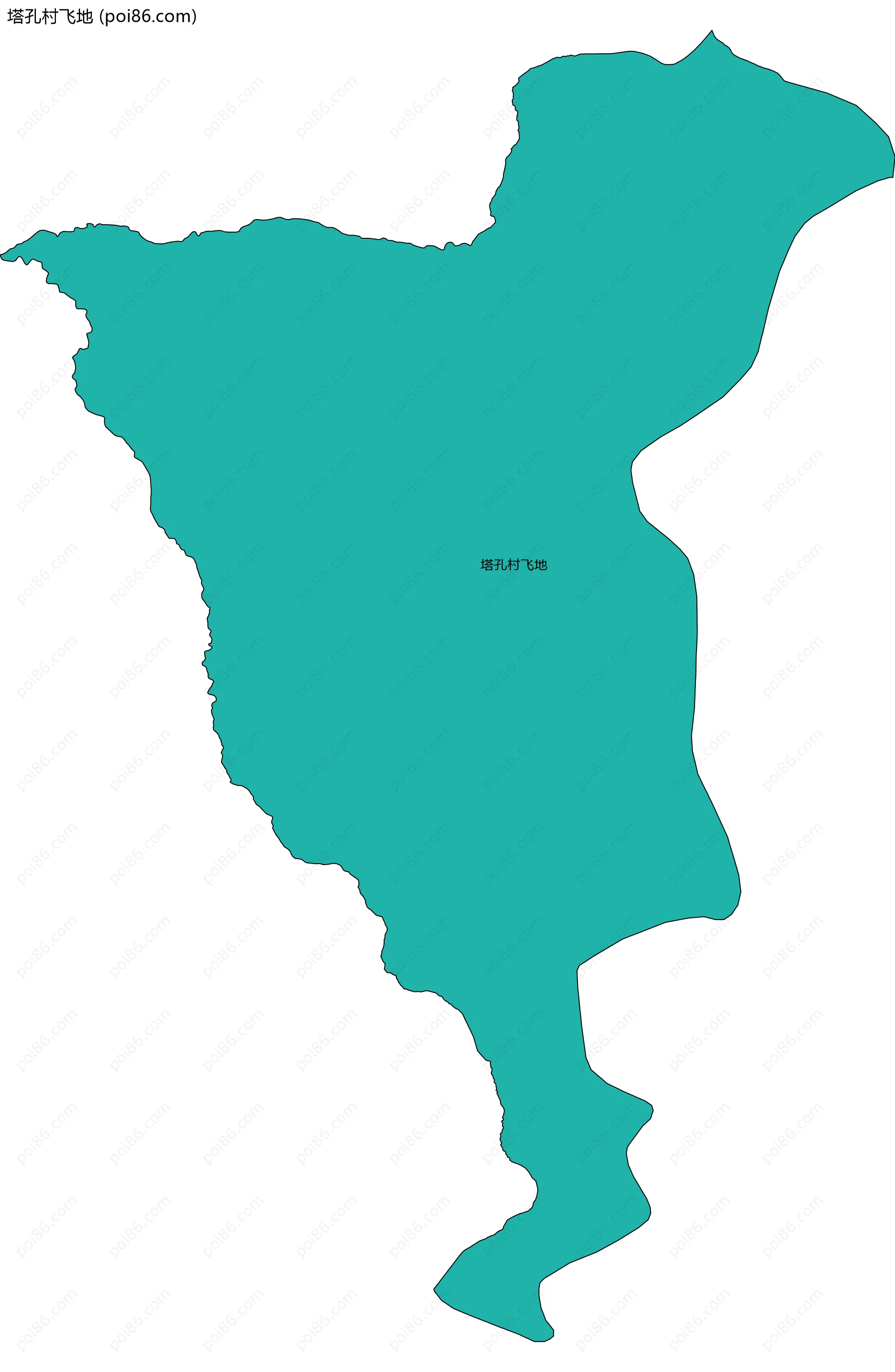 塔孔村飞地边界地图