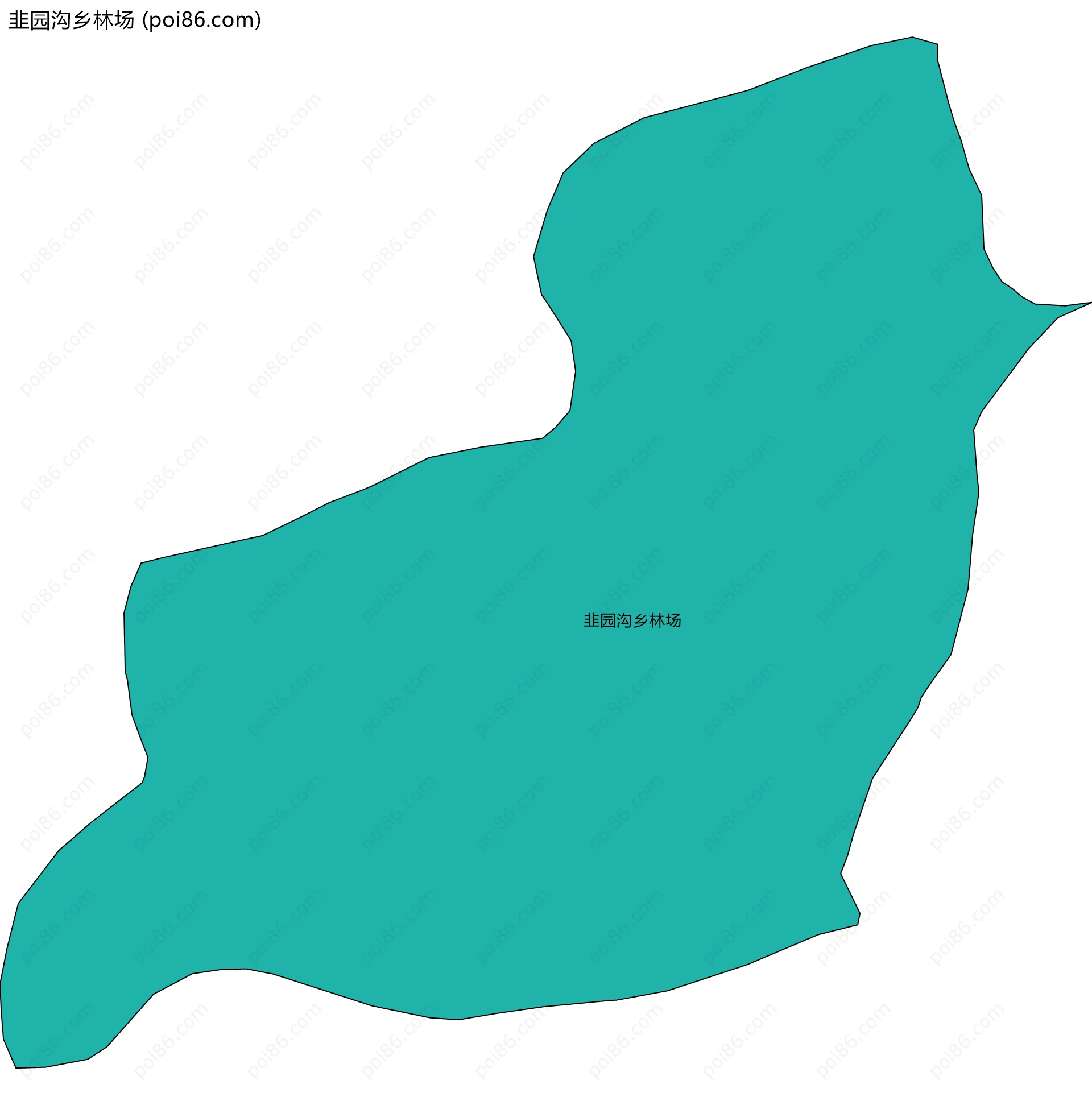 韭园沟乡林场边界地图