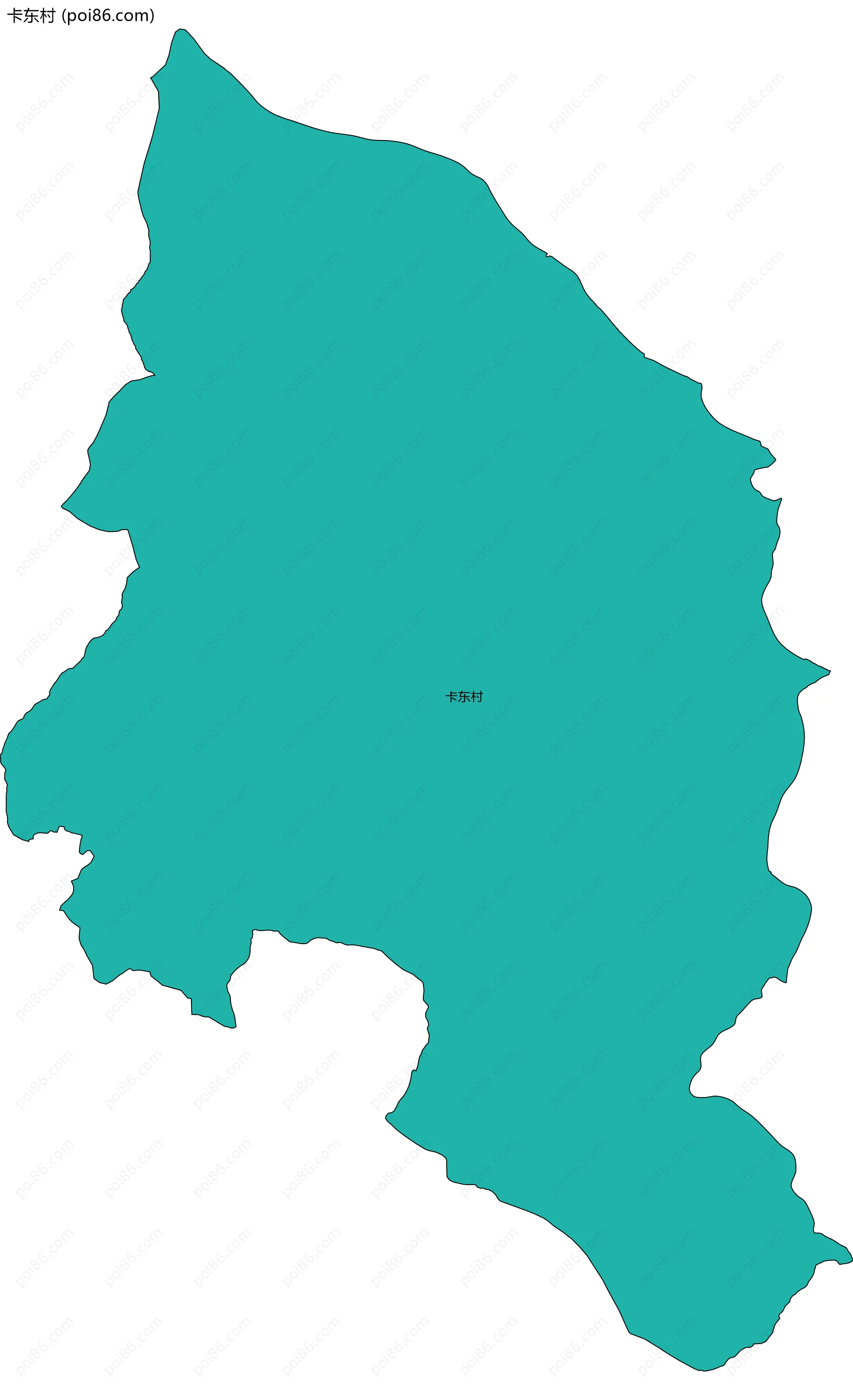 卡东村边界地图