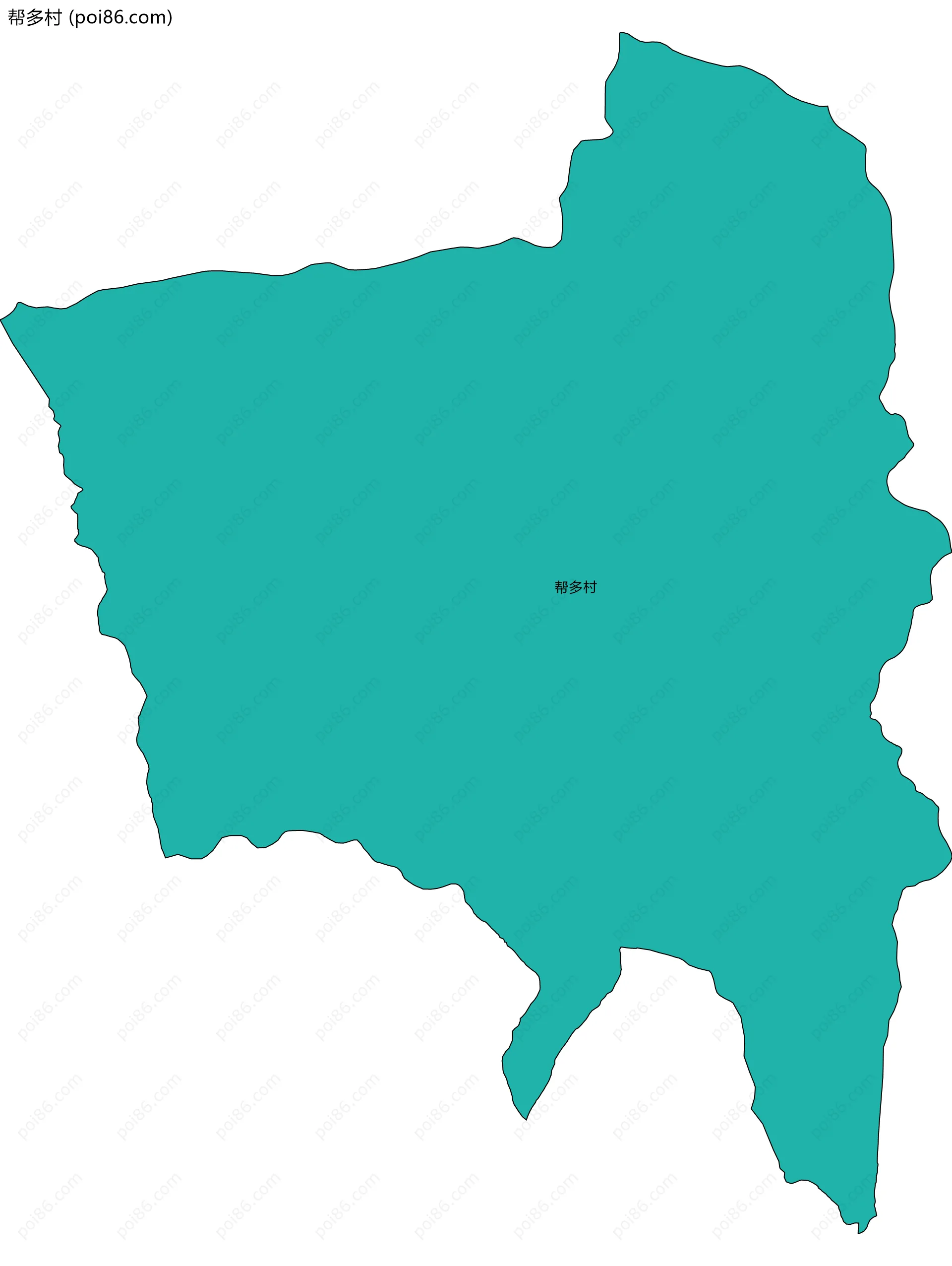 帮多村边界地图