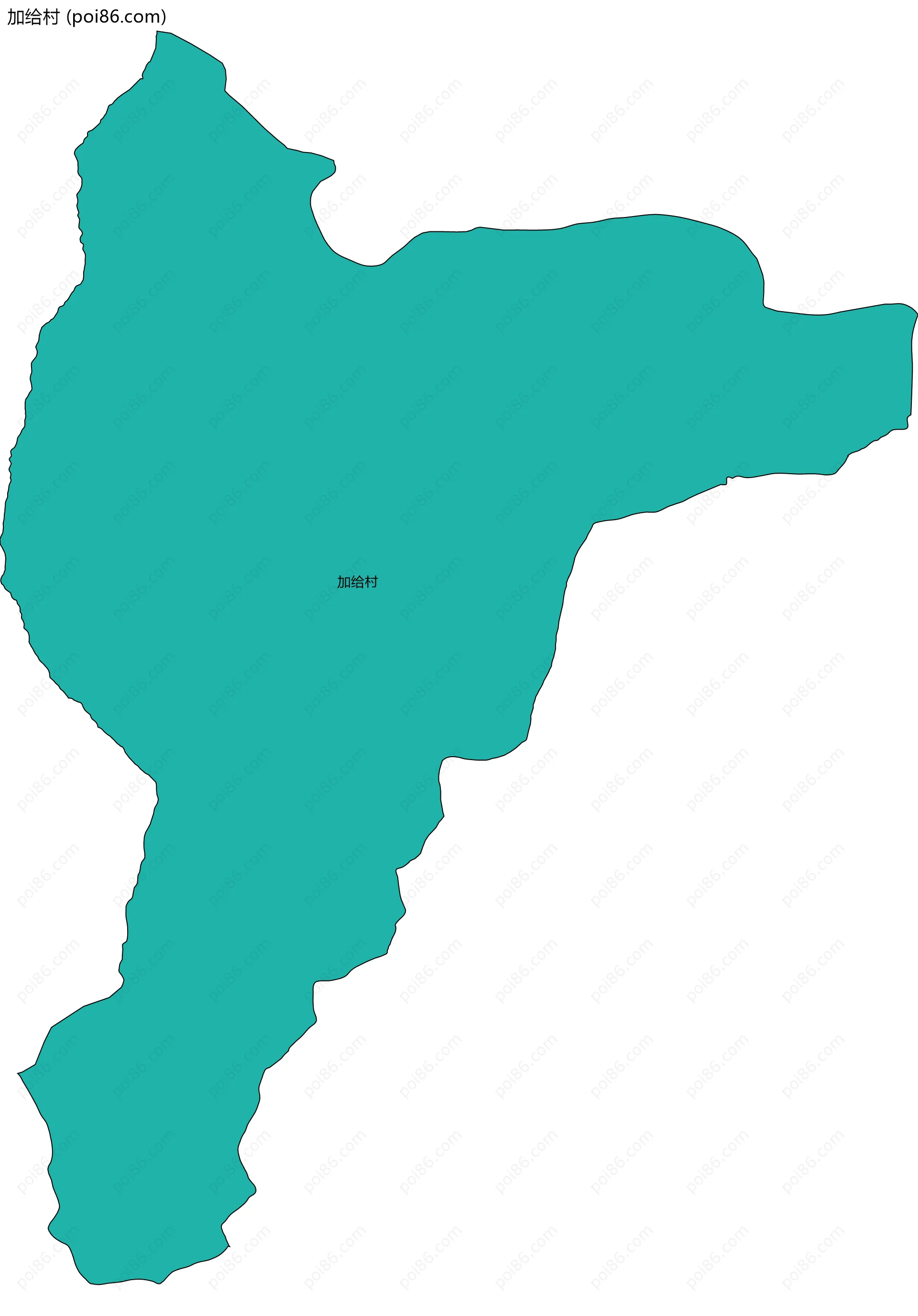 加给村边界地图