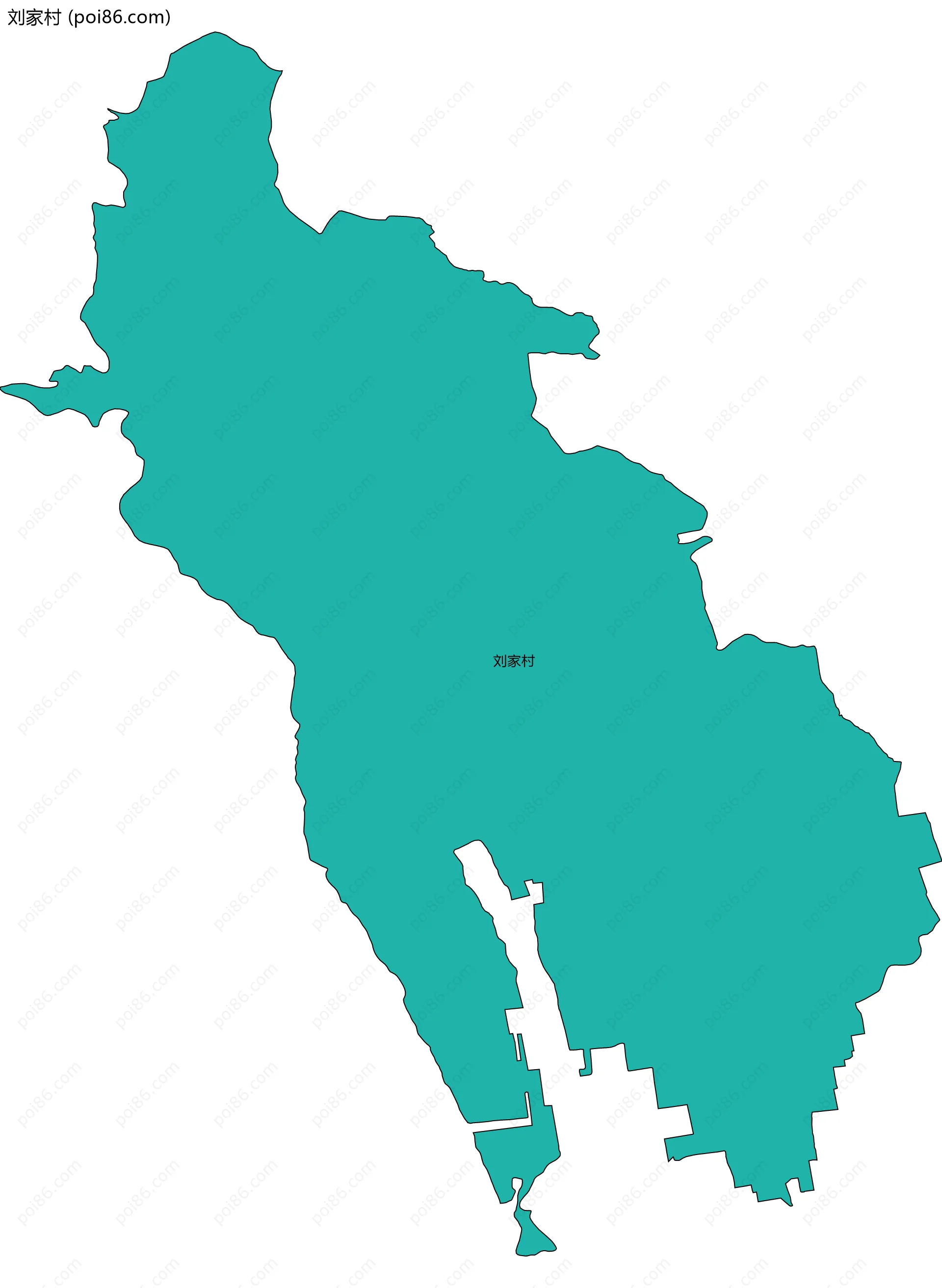 刘家村边界地图