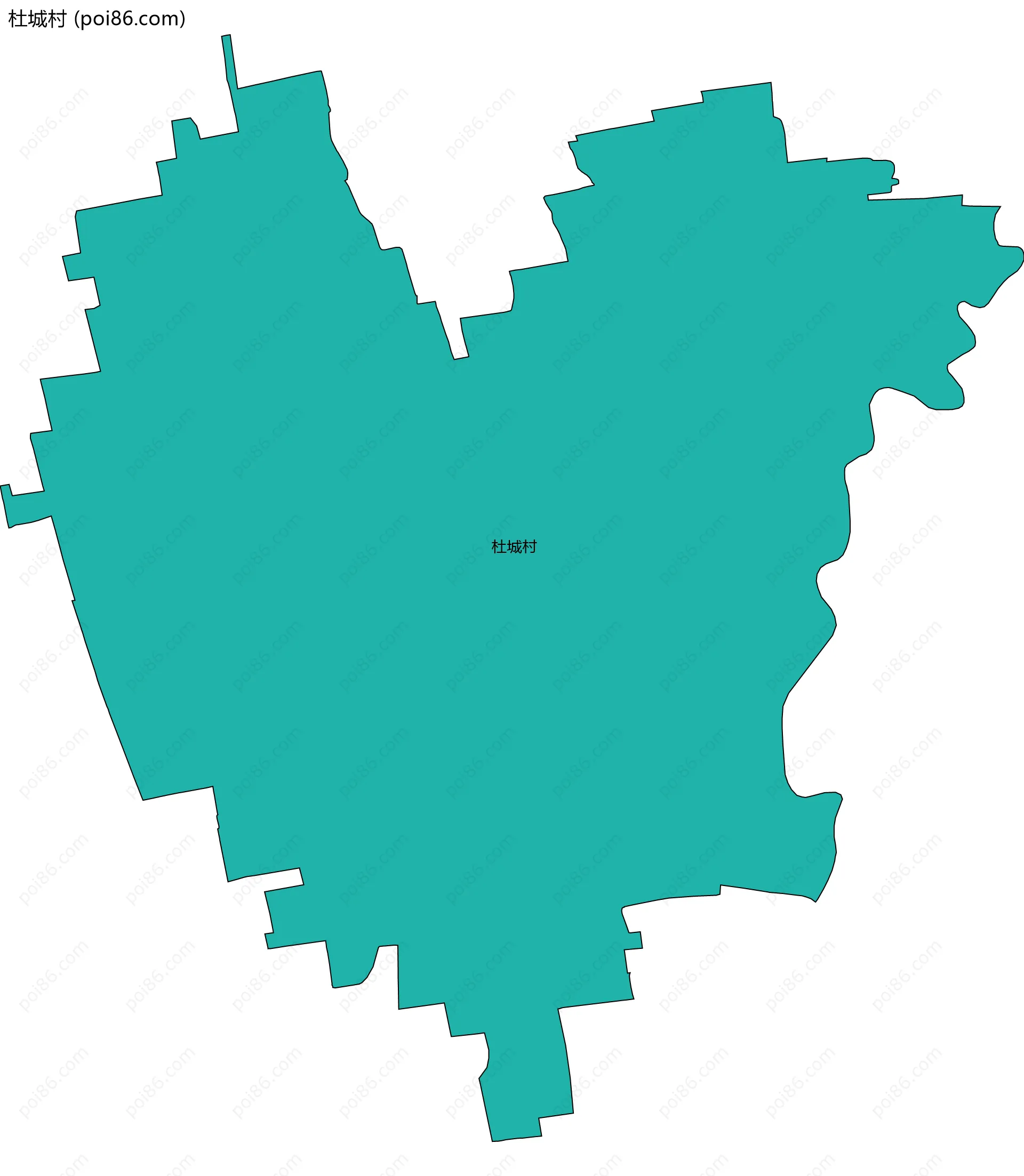 杜城村边界地图