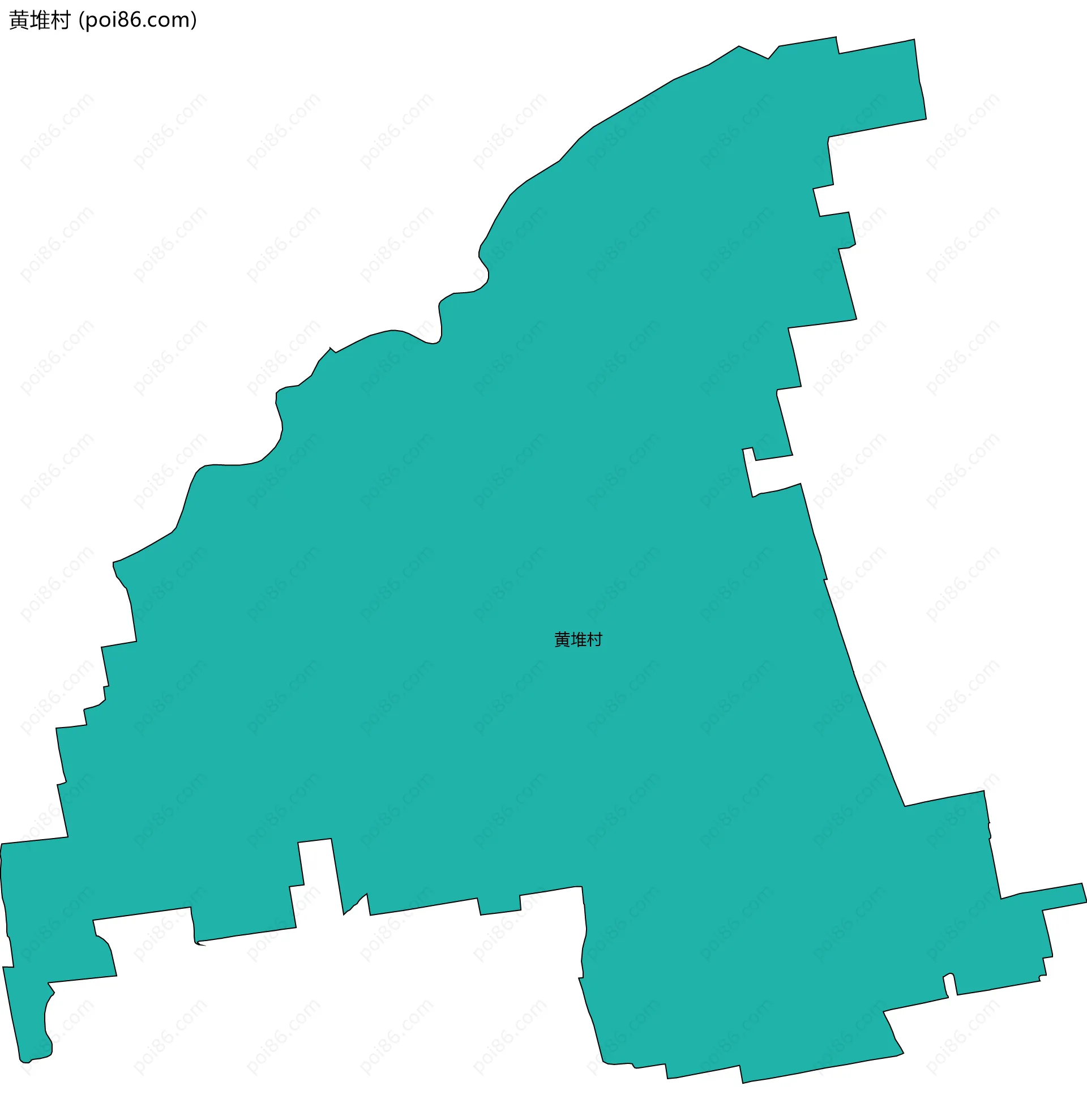 黄堆村边界地图