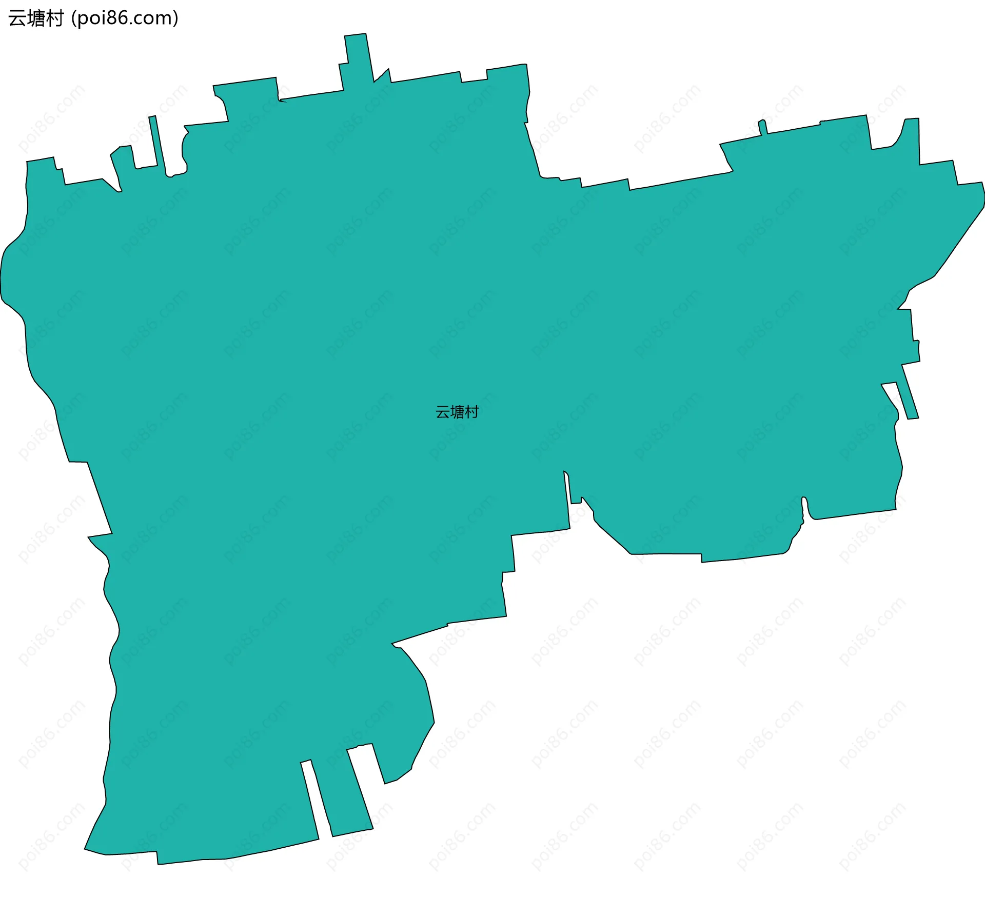 云塘村边界地图