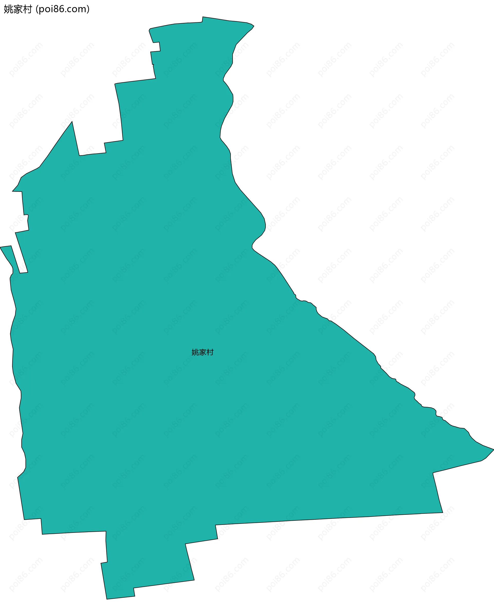 姚家村边界地图