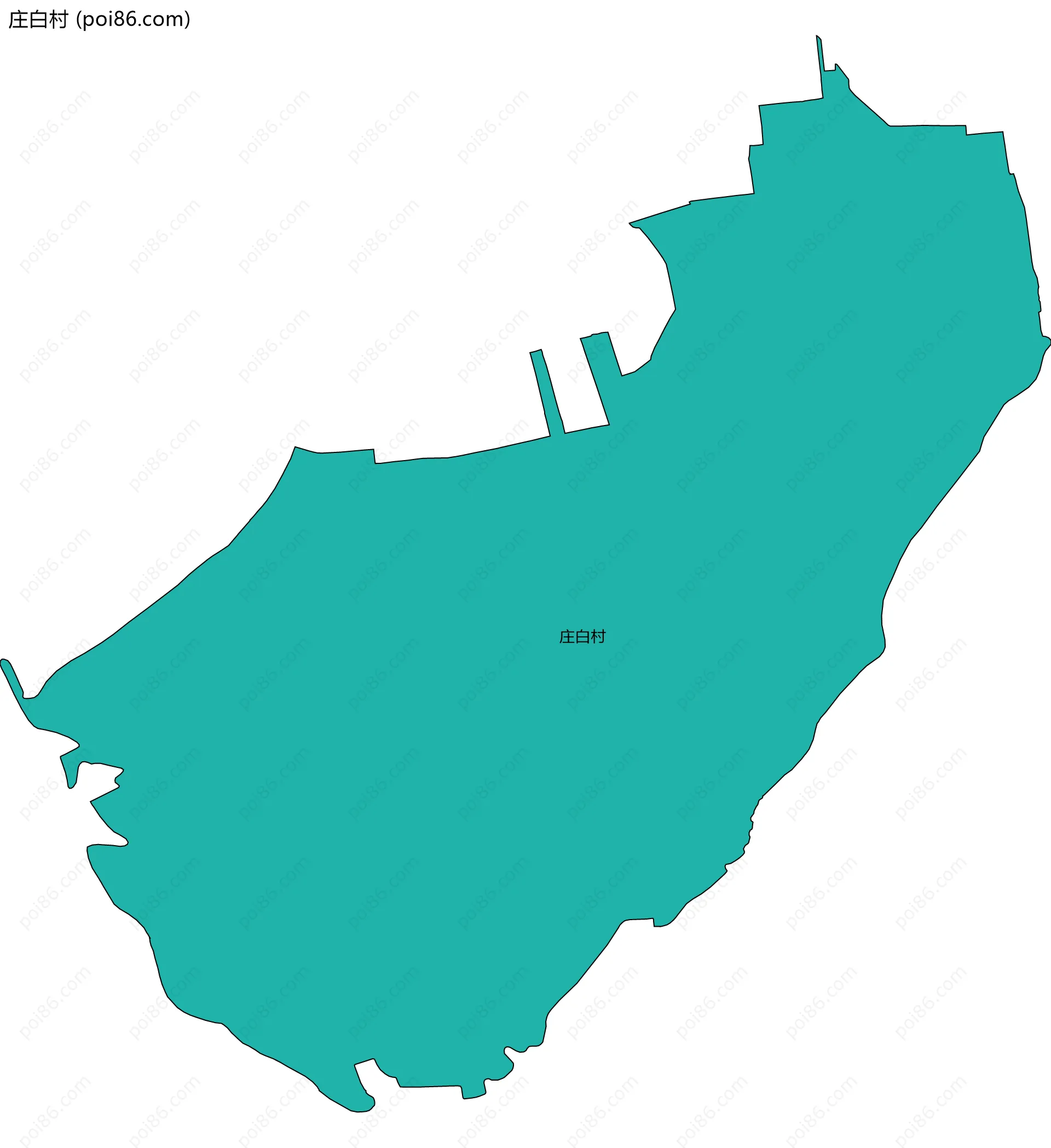 庄白村边界地图