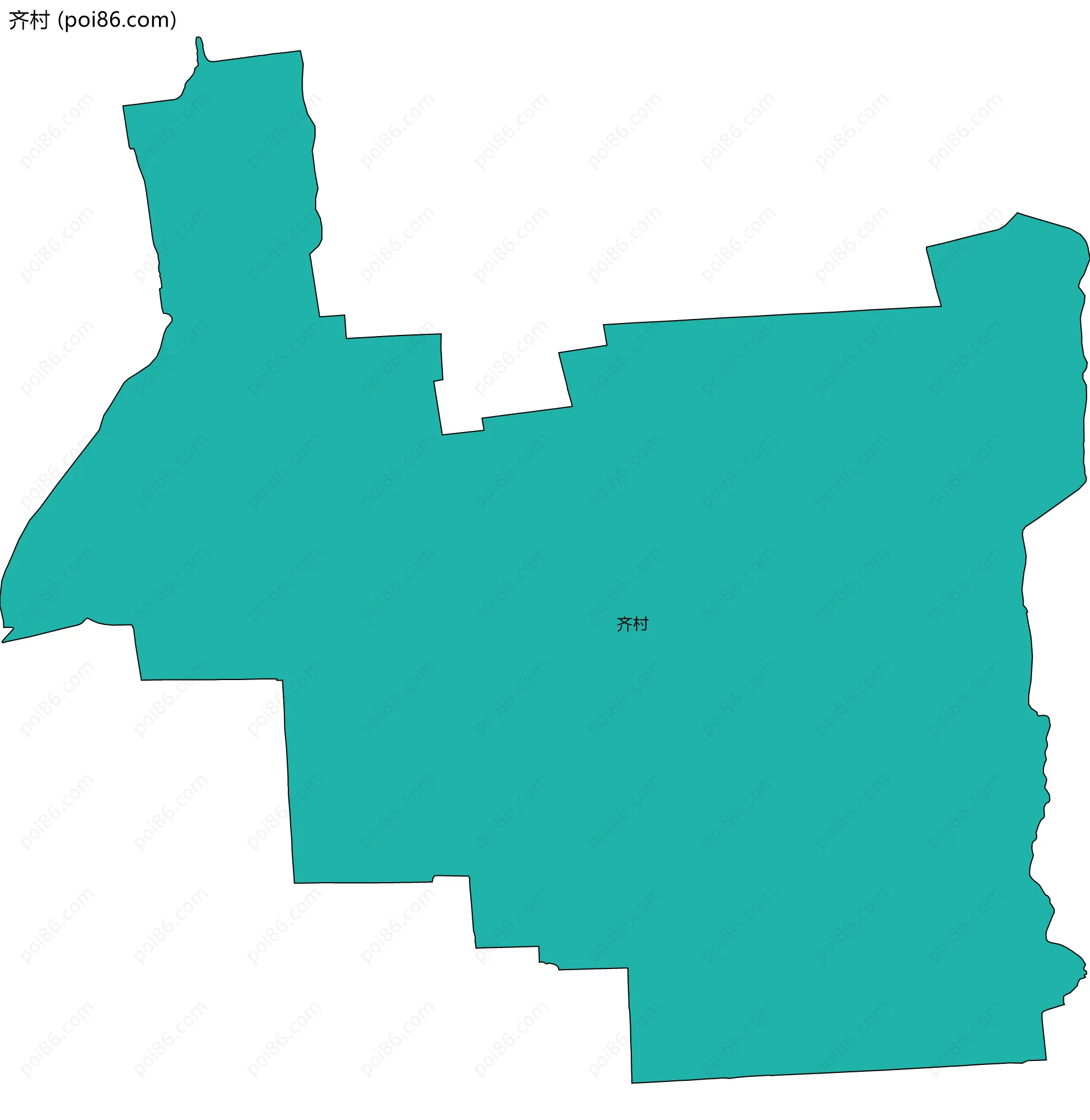 齐村边界地图