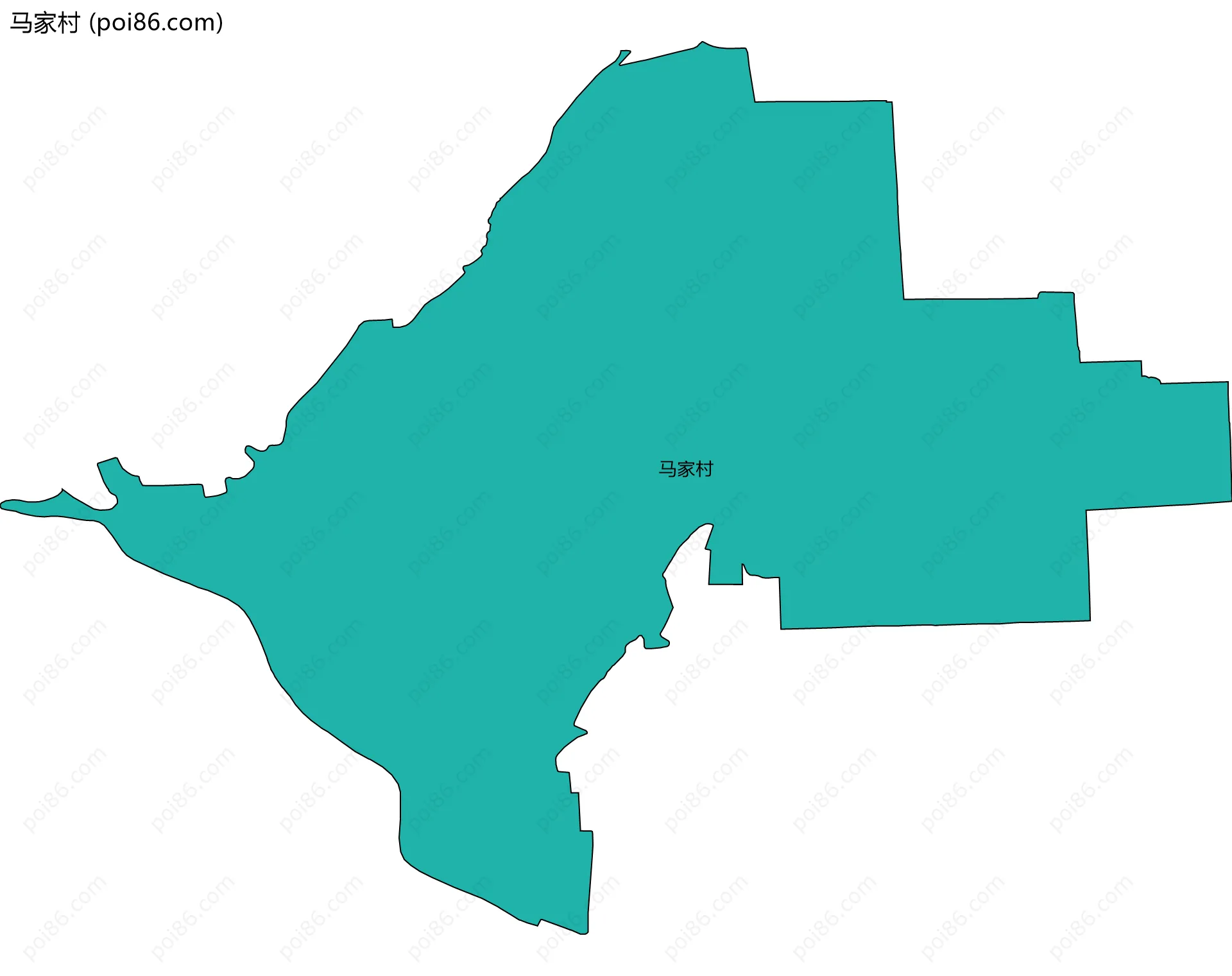 马家村边界地图
