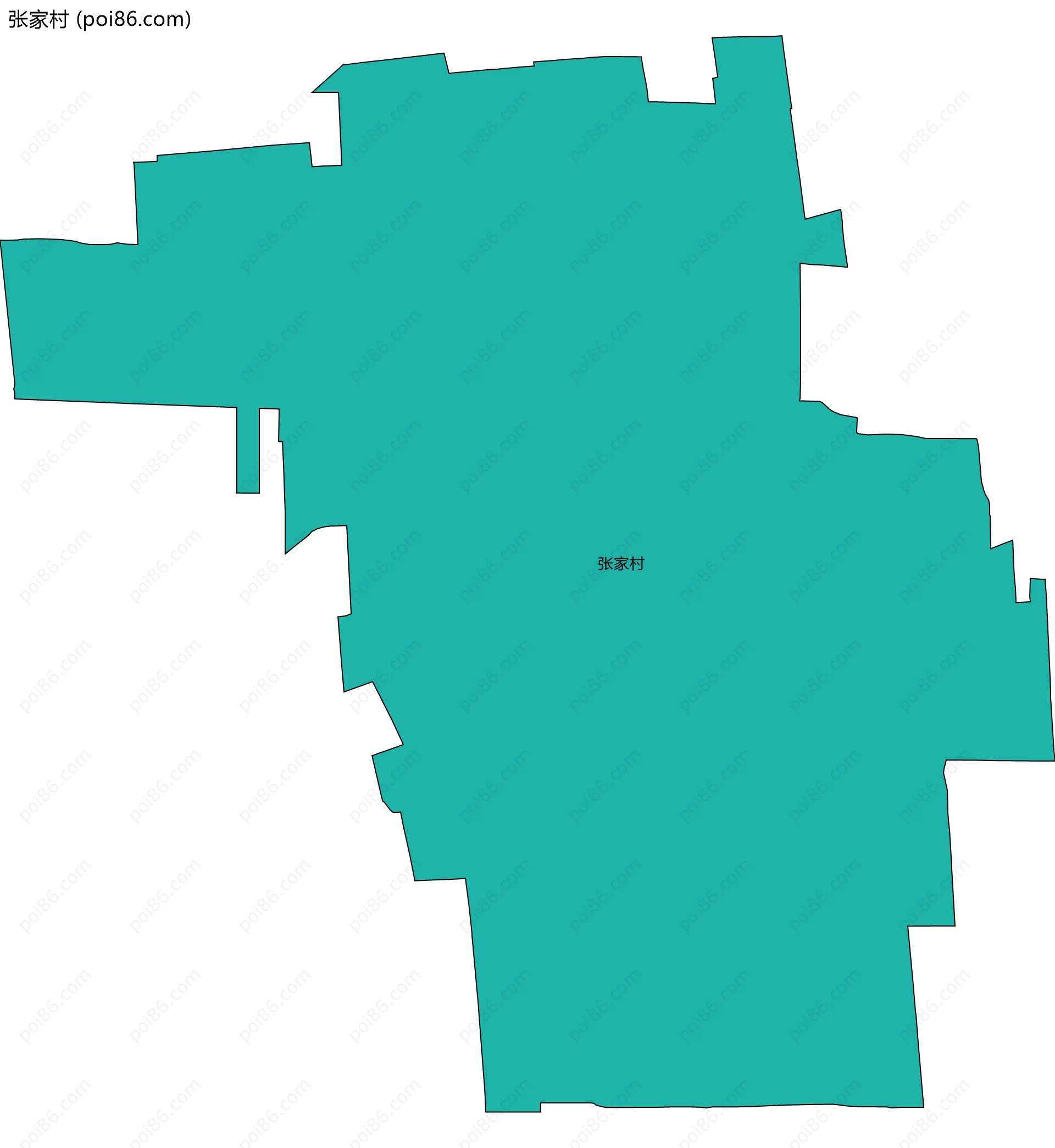 张家村边界地图