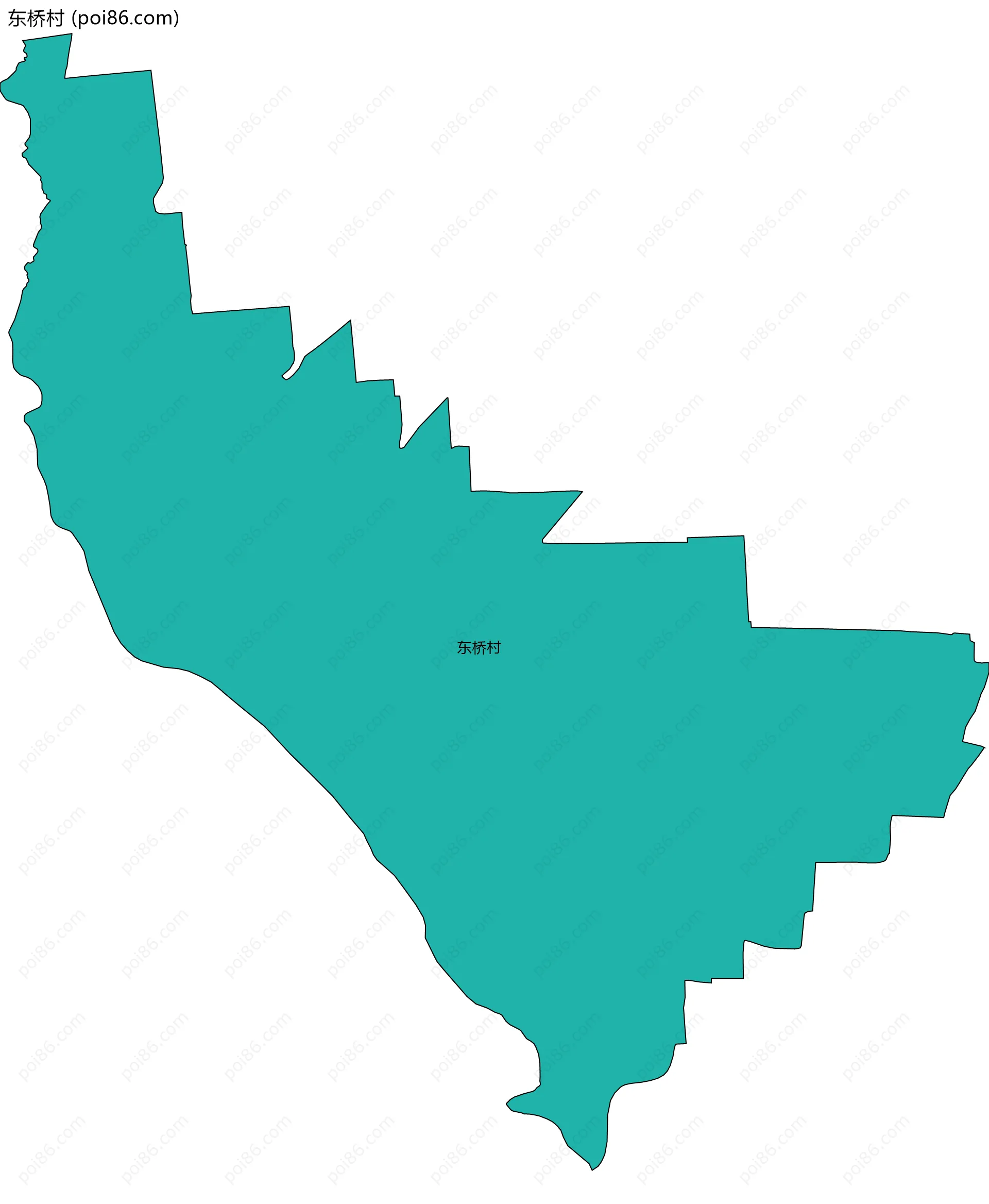 东桥村边界地图