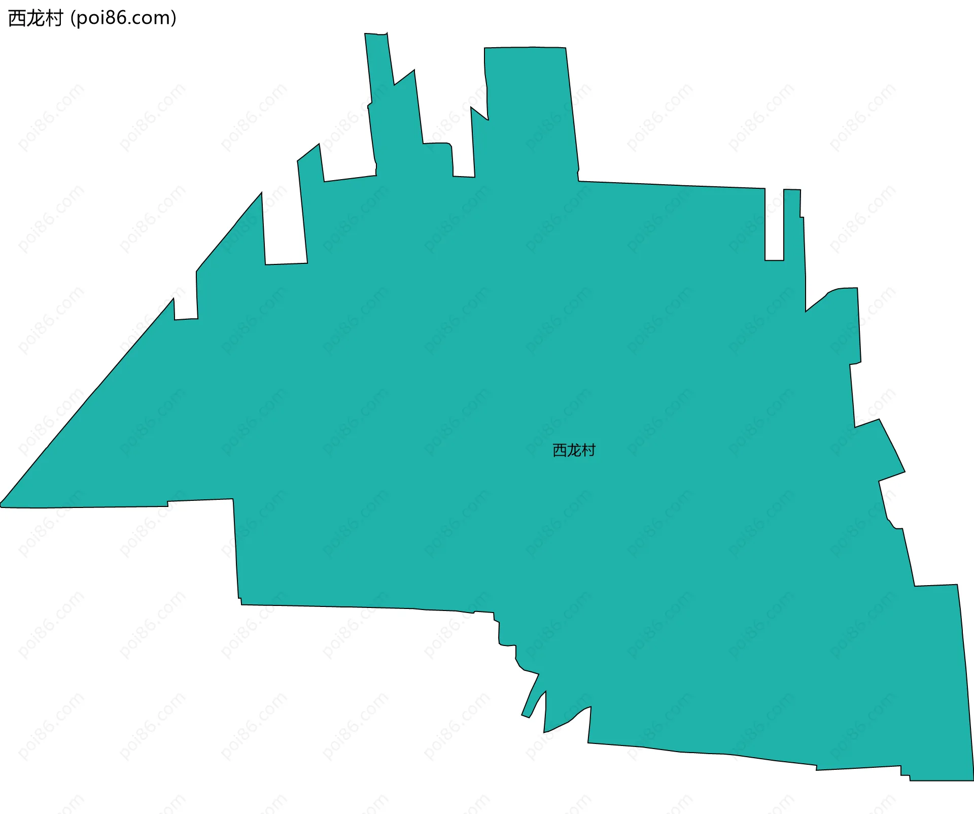 西龙村边界地图