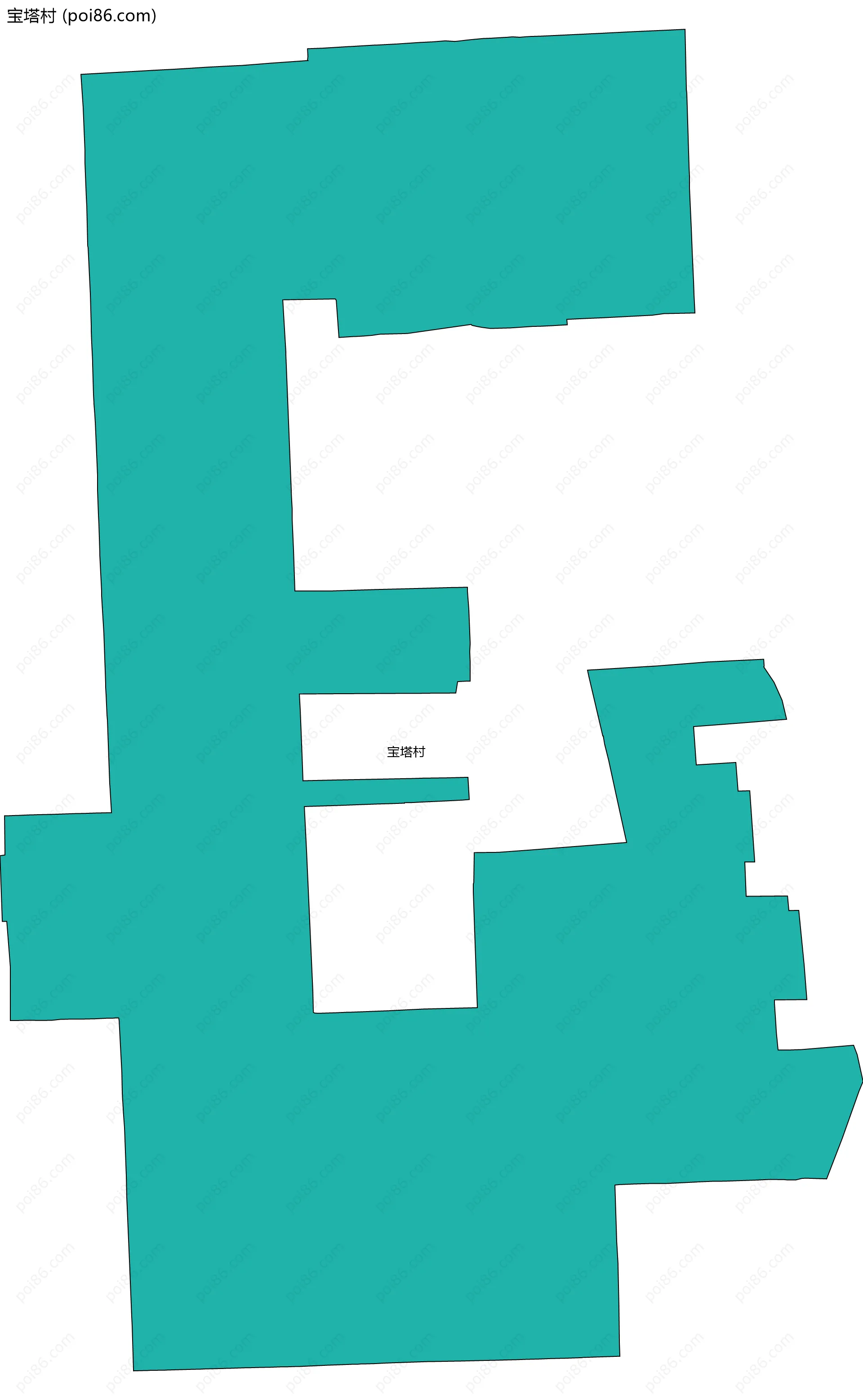 宝塔村边界地图