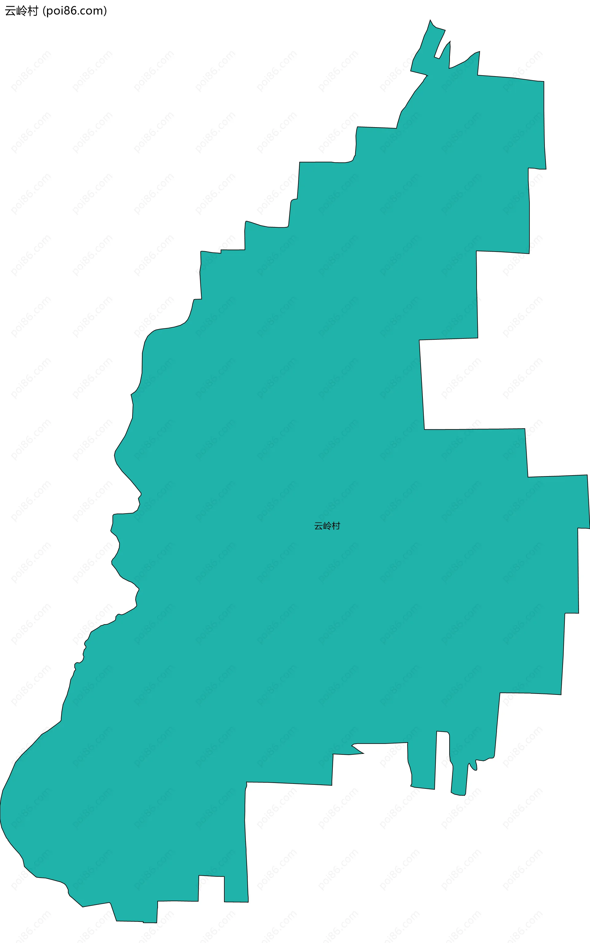 云岭村边界地图