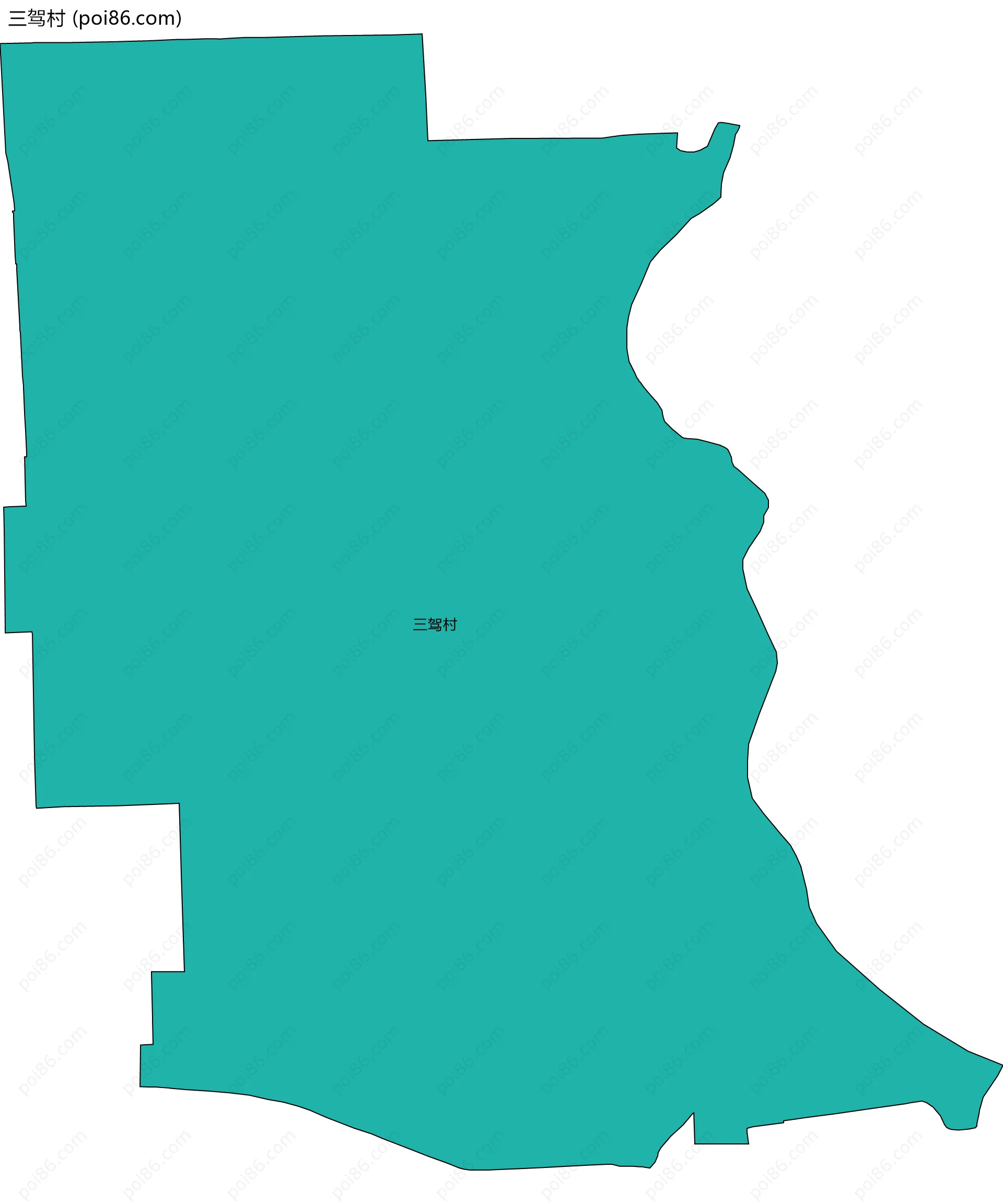 三驾村边界地图