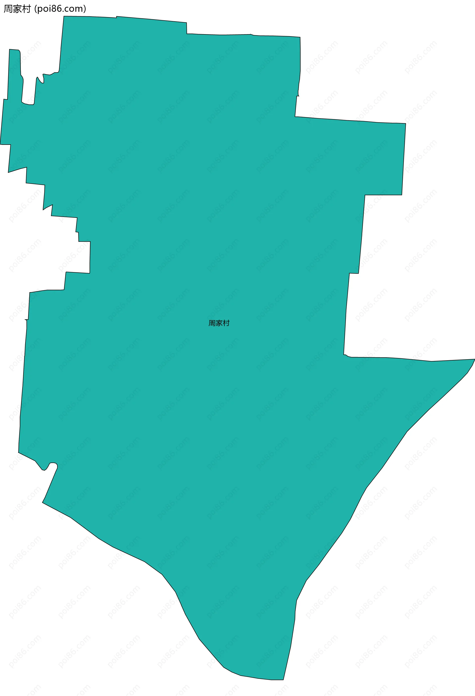 周家村边界地图