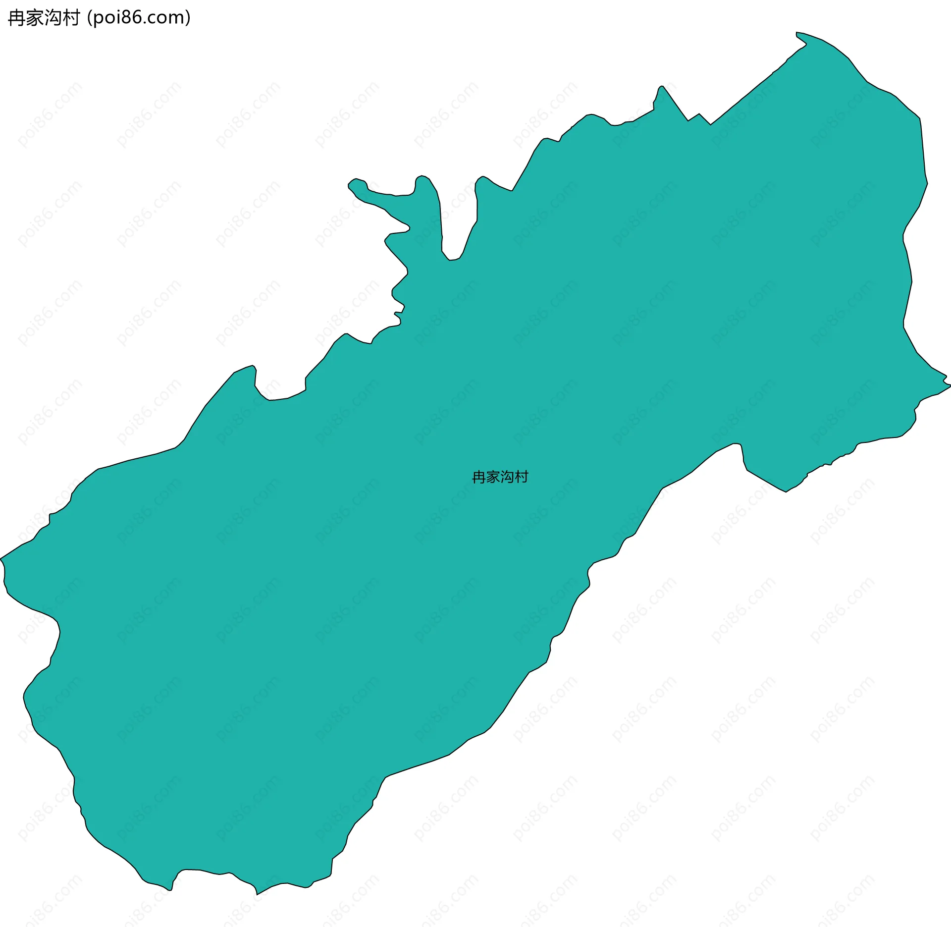 冉家沟村边界地图