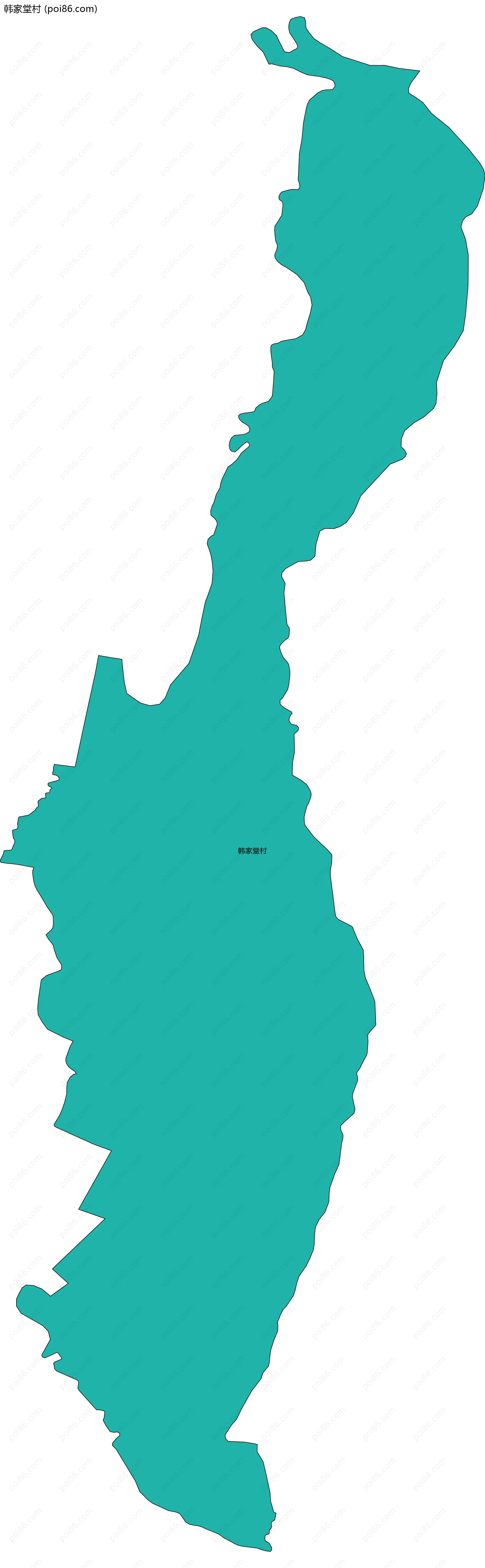 韩家堂村边界地图