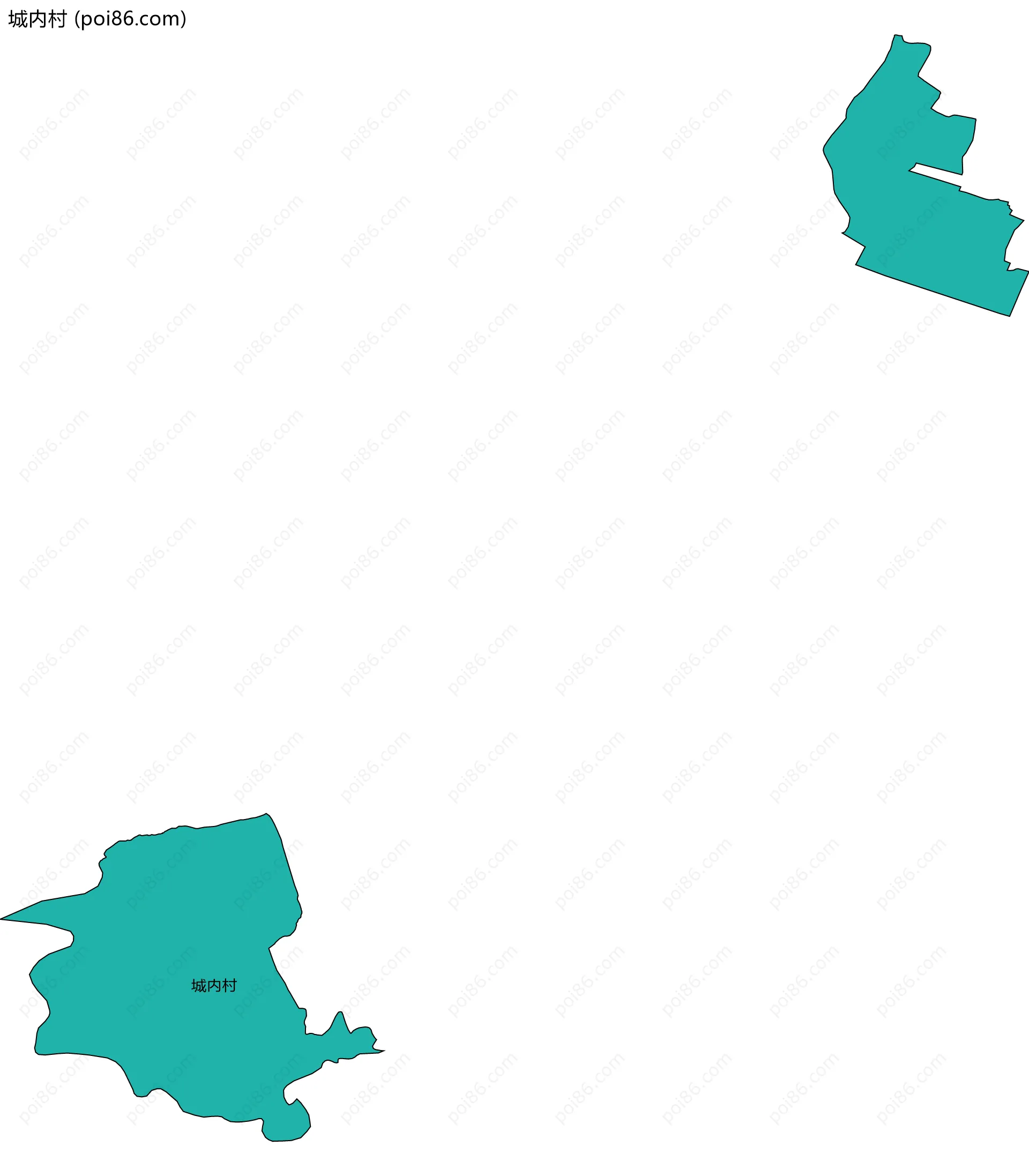 城内村边界地图