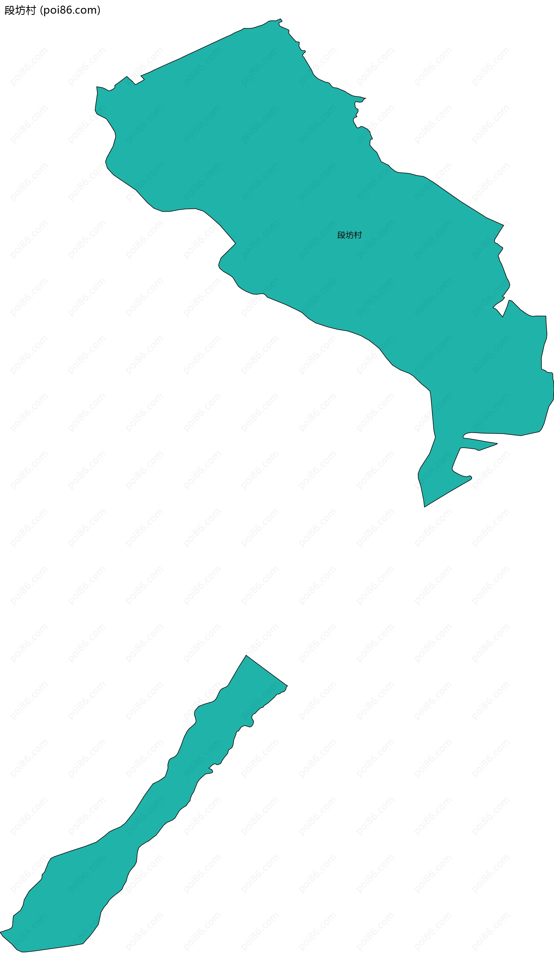 段坊村边界地图