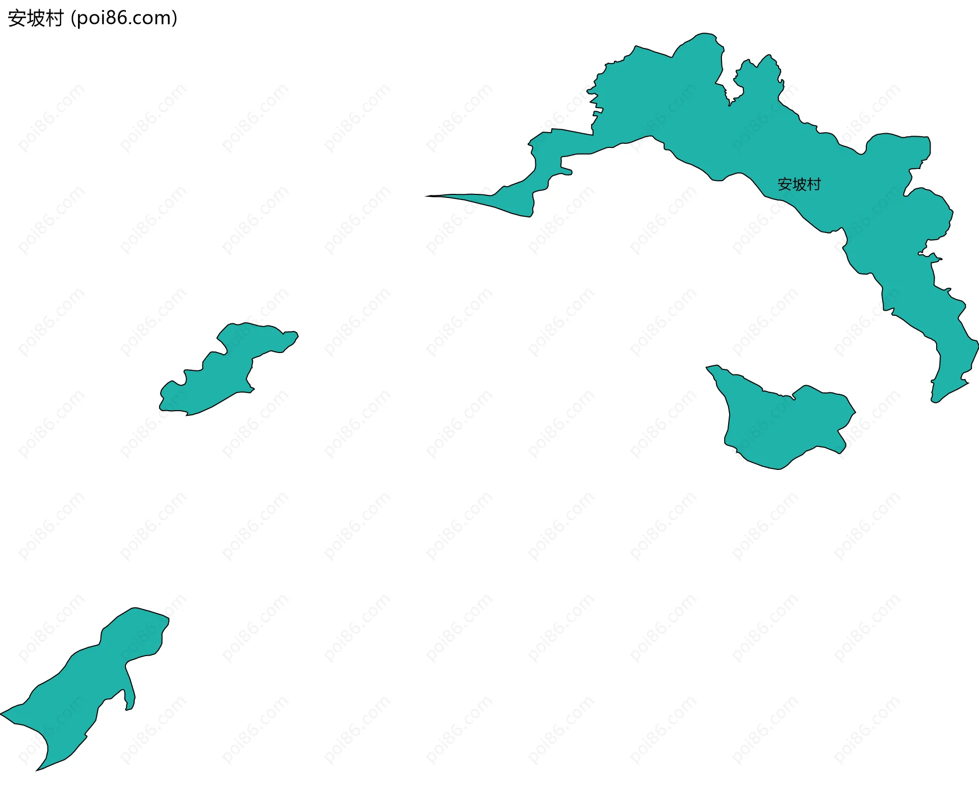 安坡村边界地图